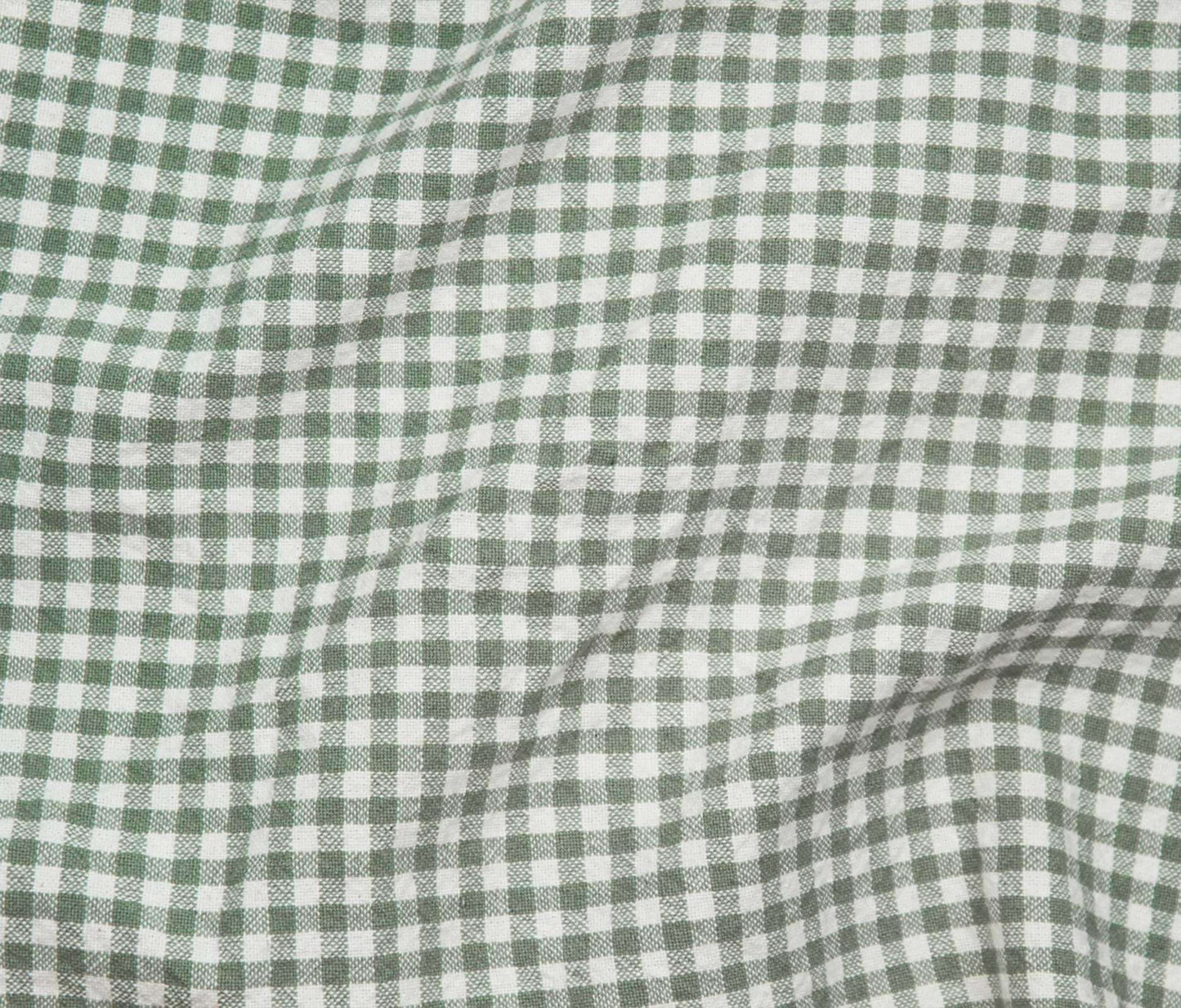 Organic Yarn Dyed Cotton - Sage Gingham