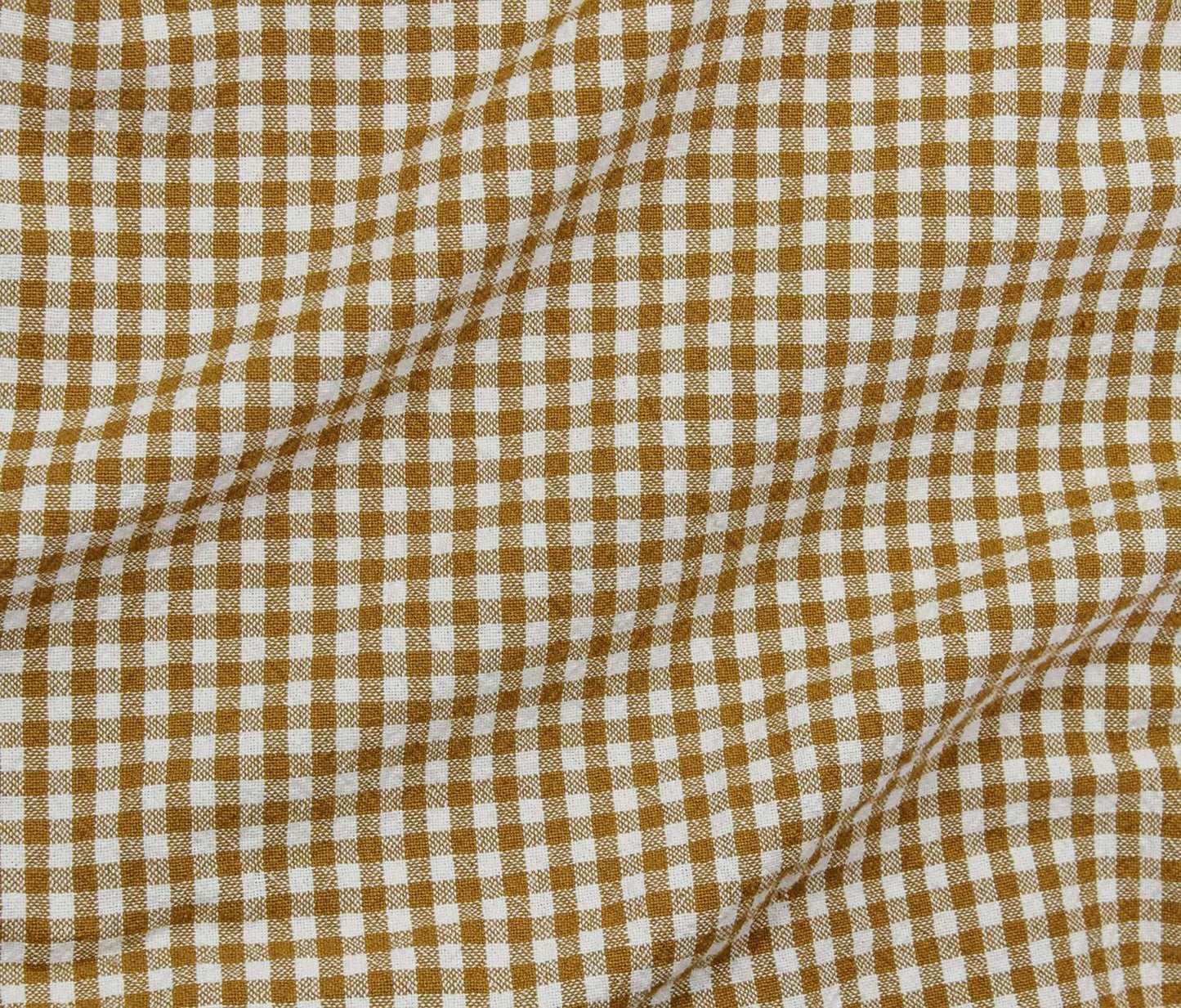 Organic Yarn Dyed Cotton - Mustard Gingham