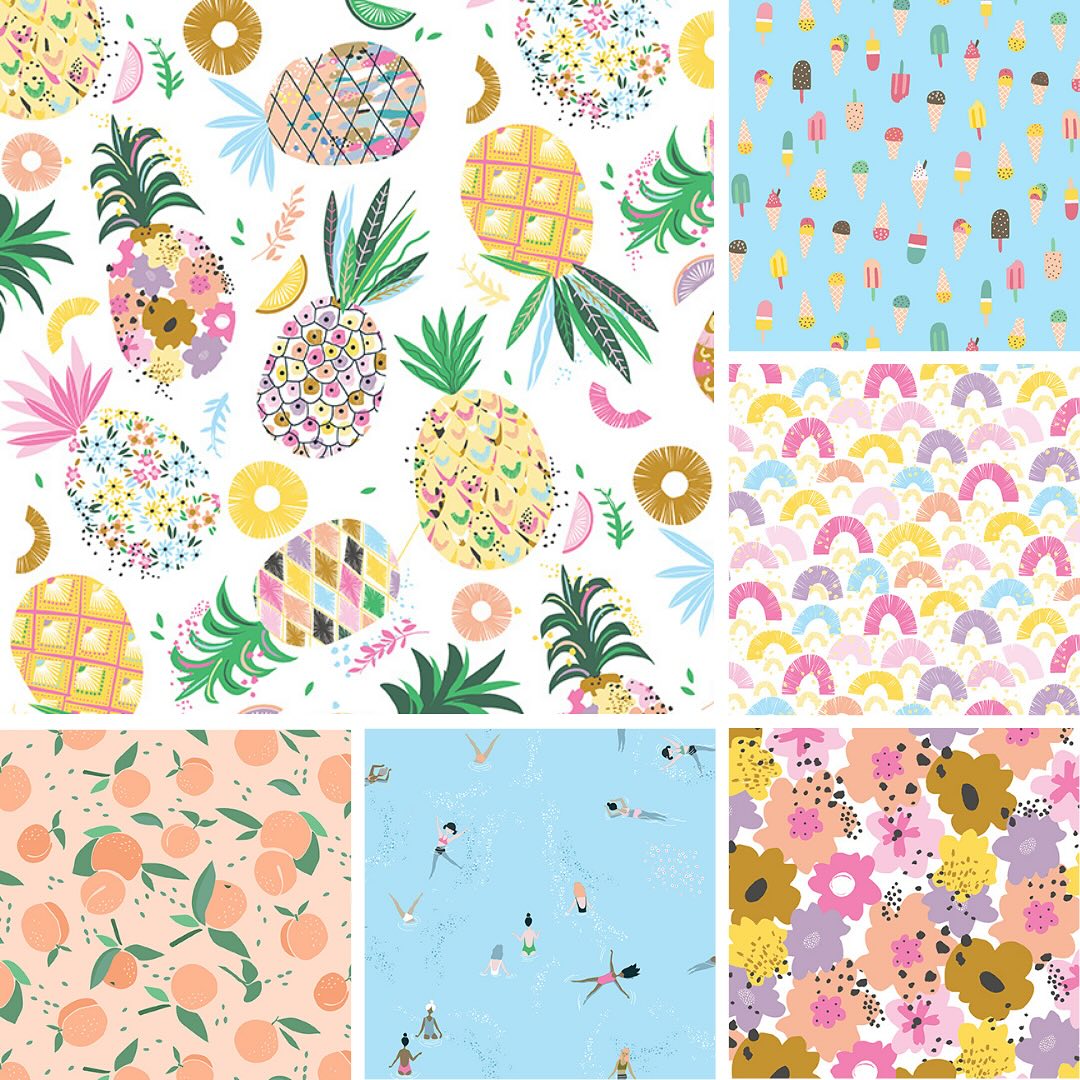 Scoop There It Is - Pineapple Crush - Cotton Fabric