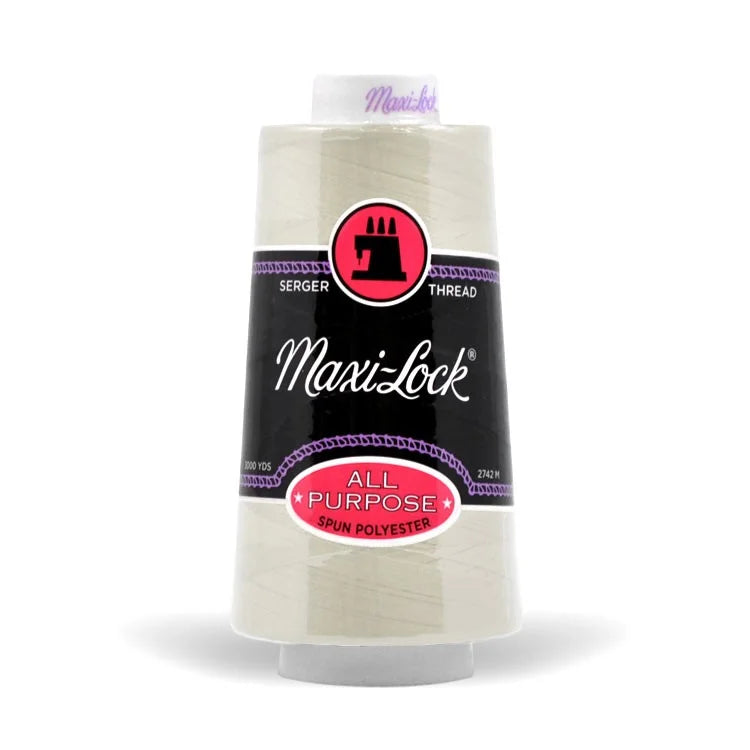 Maxi-lock All Purpose Polyester 50wt Serger Thread - 3000 yards each - Pearl