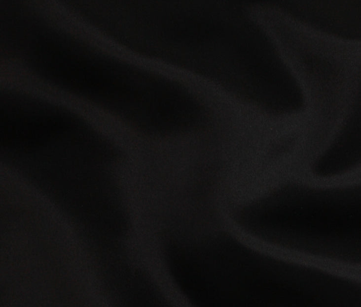 Mulberry Silk Charmeuse - Black - 19 Momme