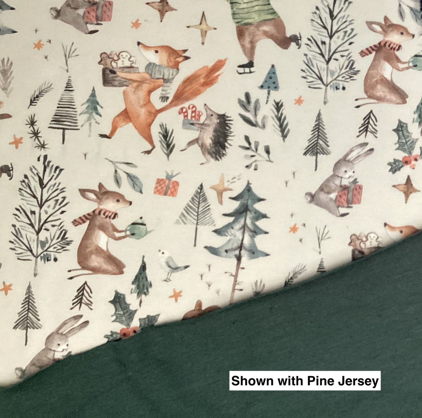 My Christmas Forest - Beige - Cotton Jersey Knit