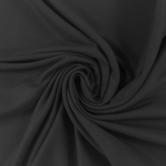 29" Remnant - Organic Cotton 1x1 Rib Knit - Black - Made in Canada