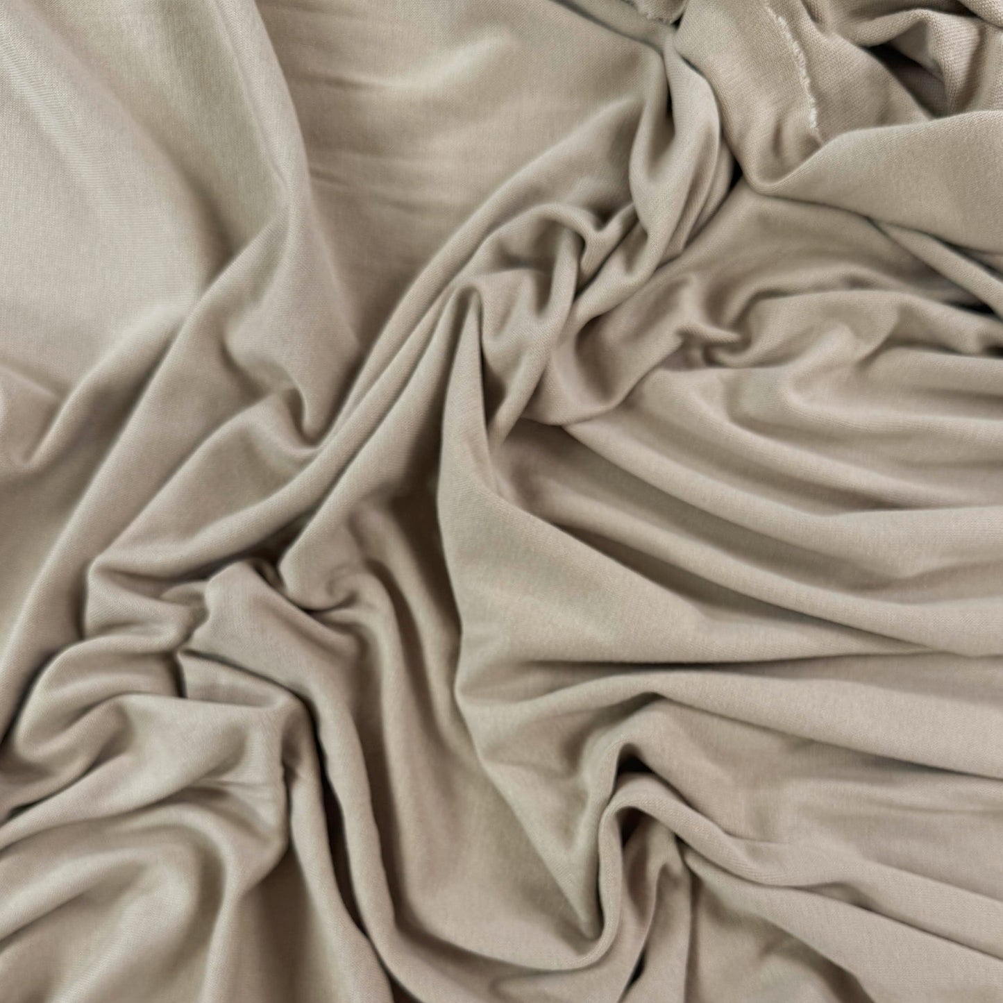Bamboo Cotton 1x1 Rib Knit - Fawn