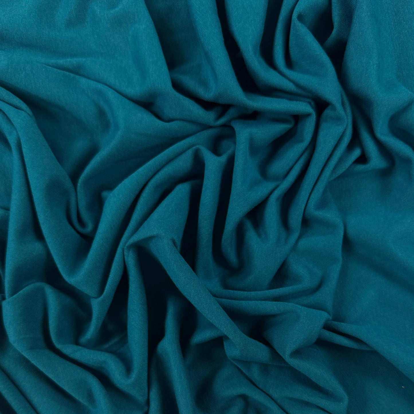 Bamboo Cotton 1x1 Rib Knit - Moroccan Blue