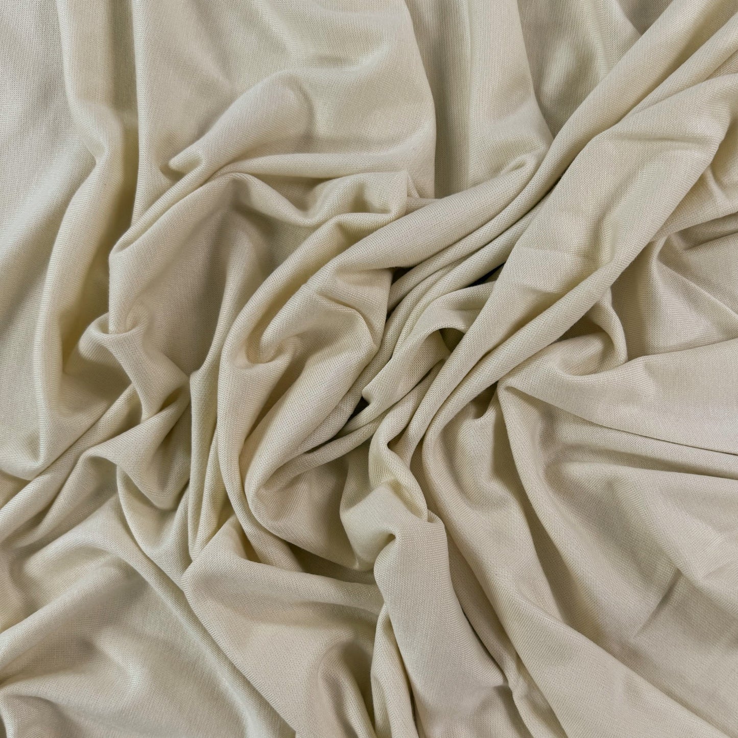 Bamboo Cotton 1x1 Rib Knit - Vanilla/Natural