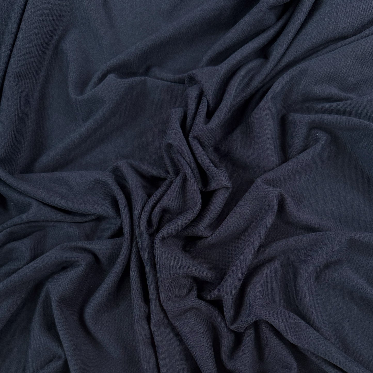 Bamboo Cotton 1x1 Rib Knit - Marine Navy