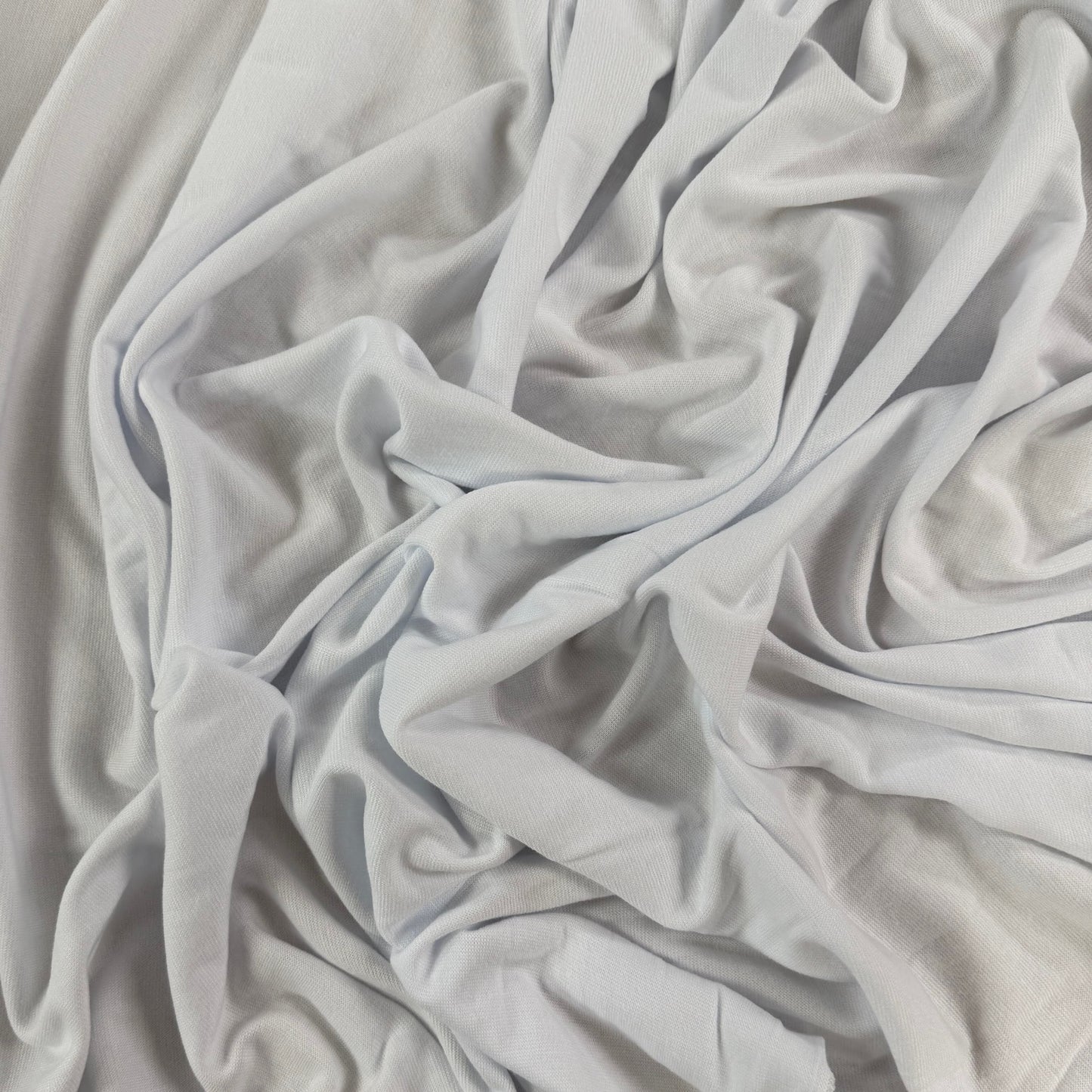 Bamboo Cotton 1x1 Rib Knit - White