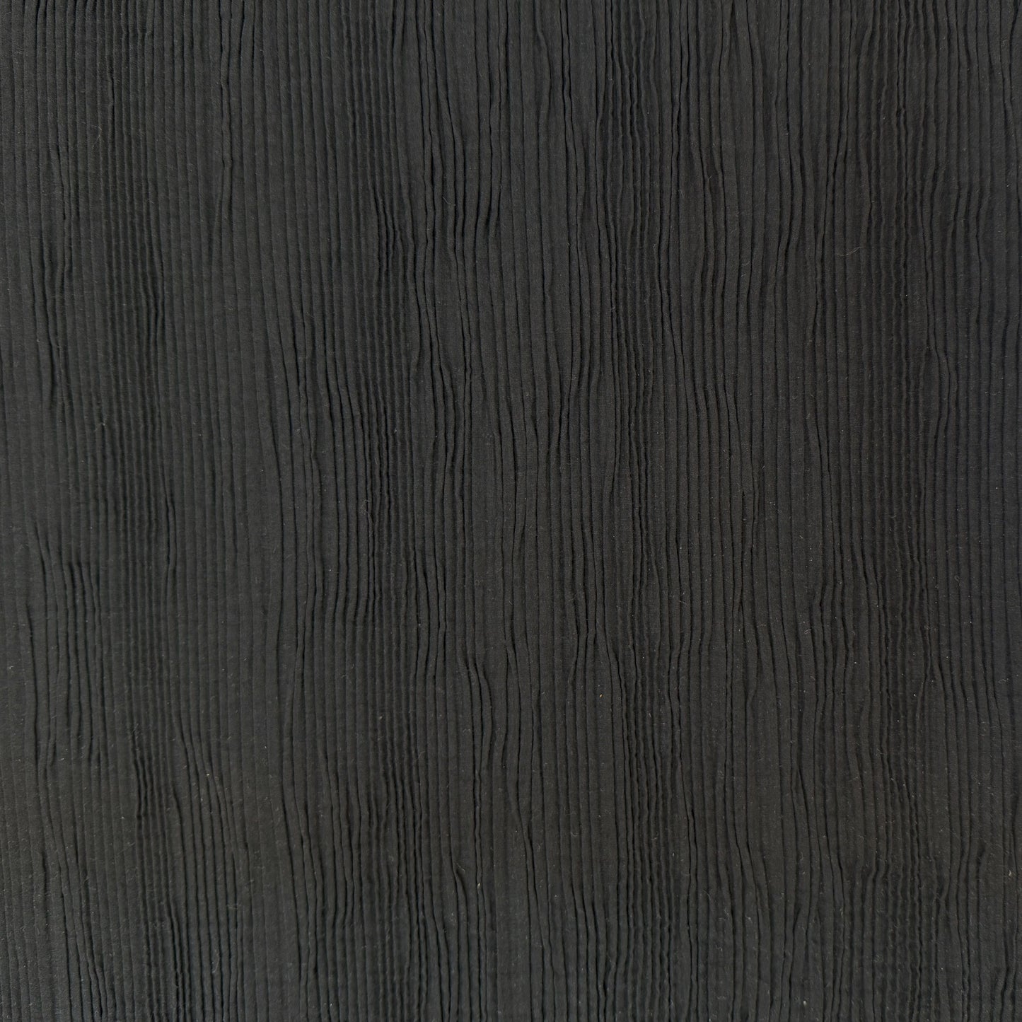 Cotton/Viscose Plisse Crepe - Black - Film Studio Deadstock