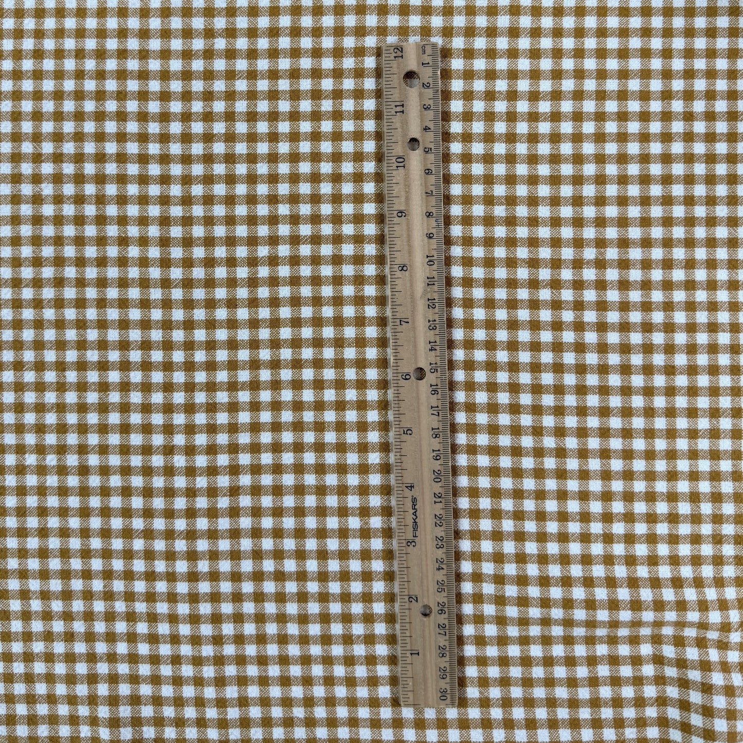 Organic Yarn Dyed Cotton - Mustard Gingham