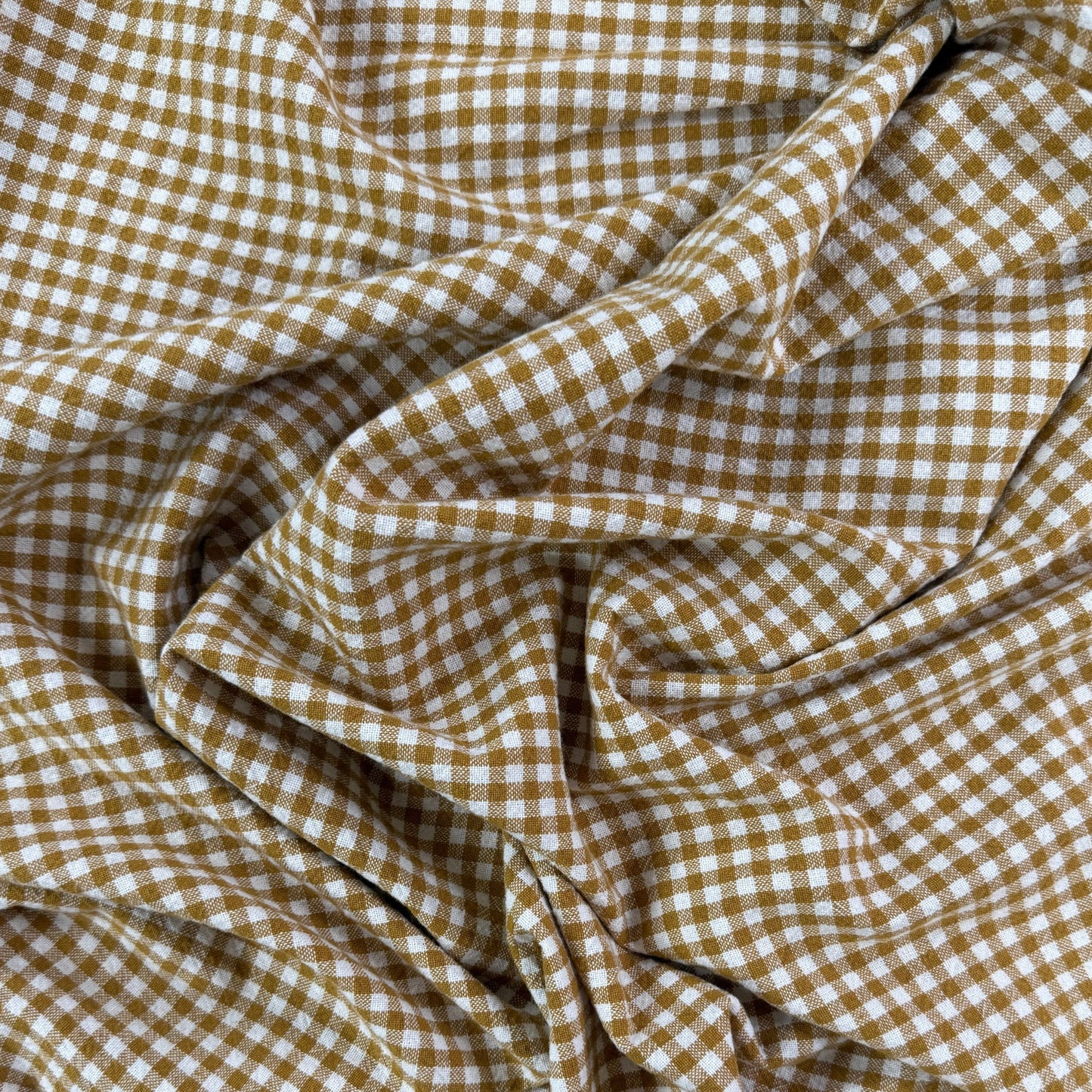 Organic Yarn Dyed Cotton - Mustard Gingham