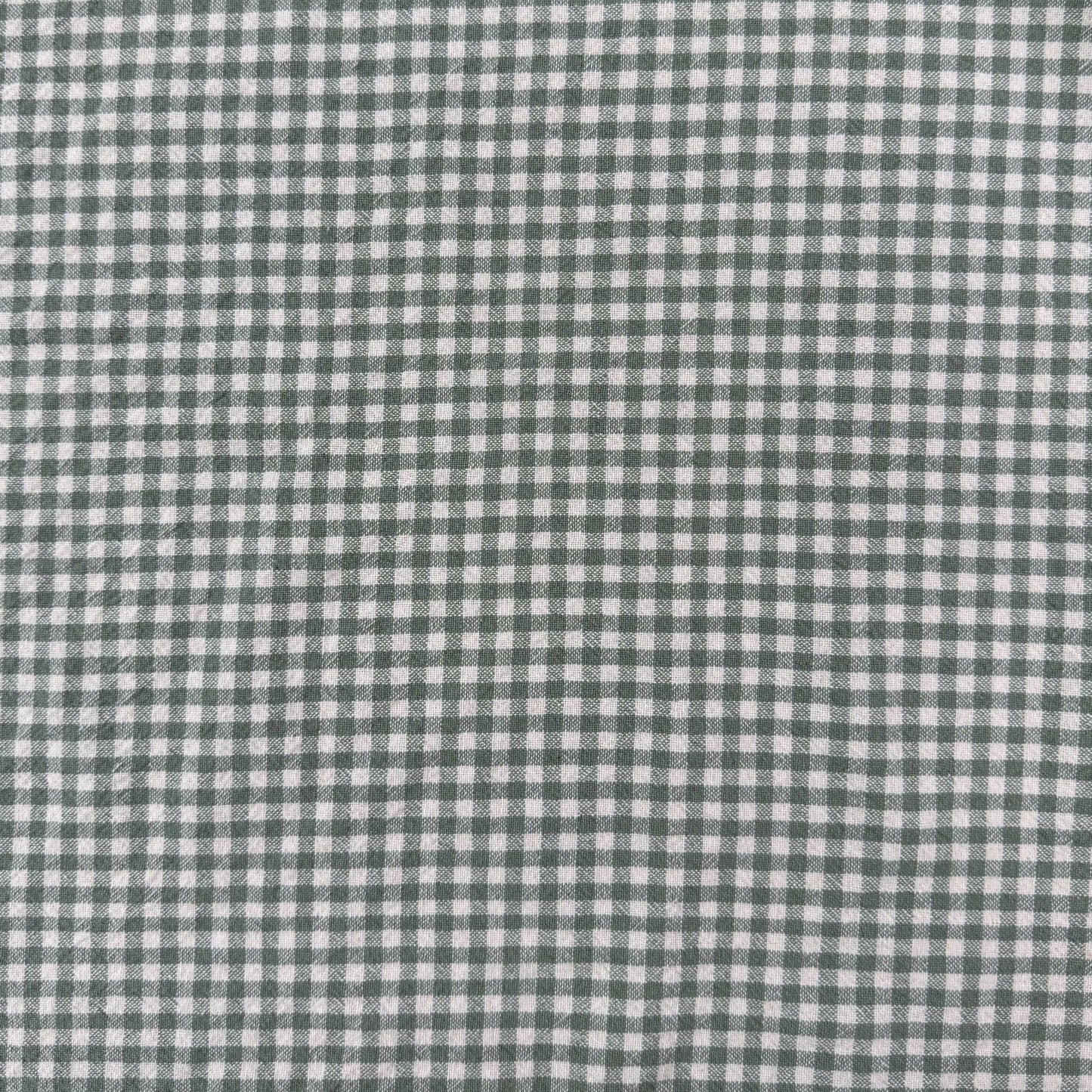 Organic Yarn Dyed Cotton - Sage Gingham