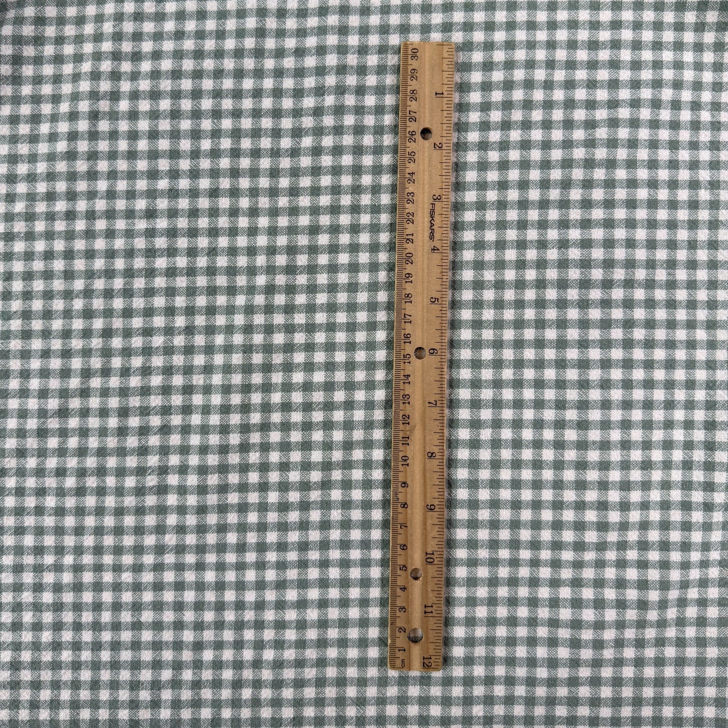 Organic Yarn Dyed Cotton - Sage Gingham
