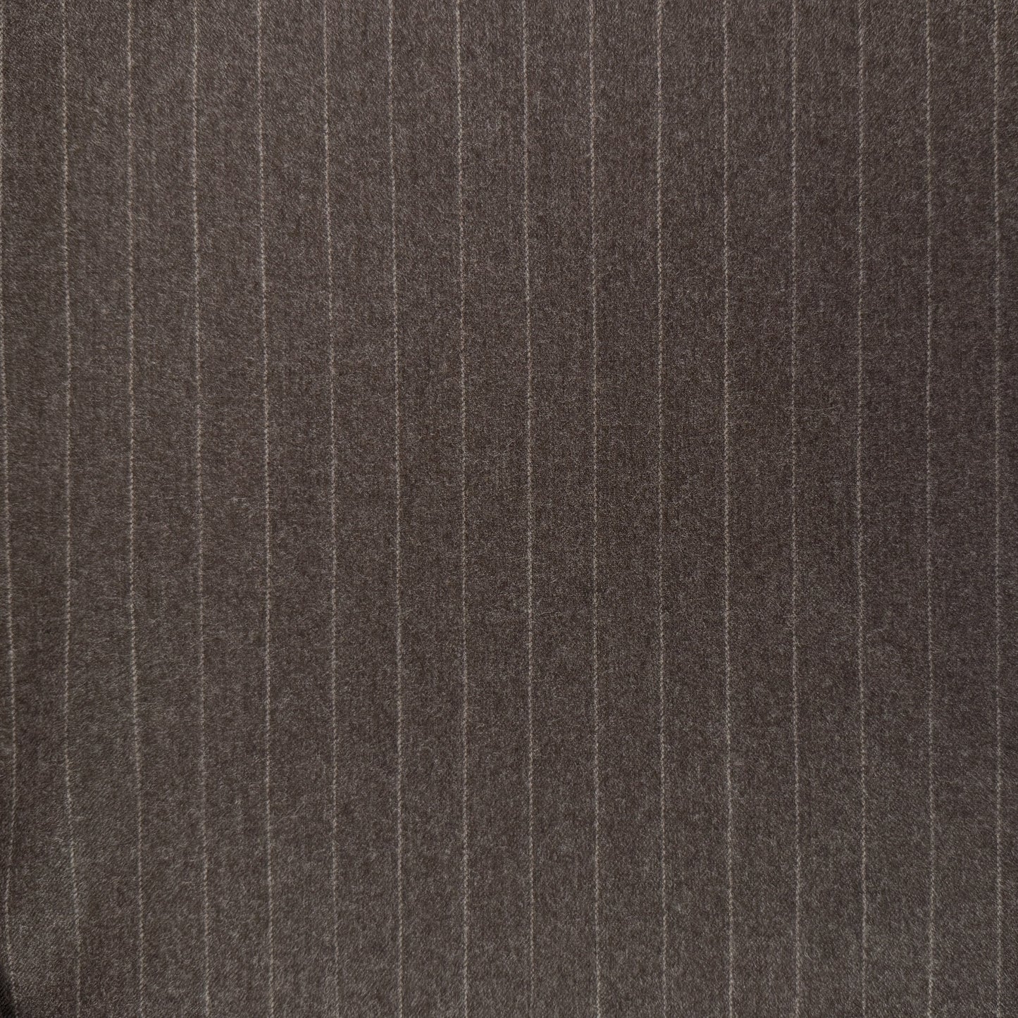 Wool Twill Suiting - Brown Stripe - Film Studio Deadstock