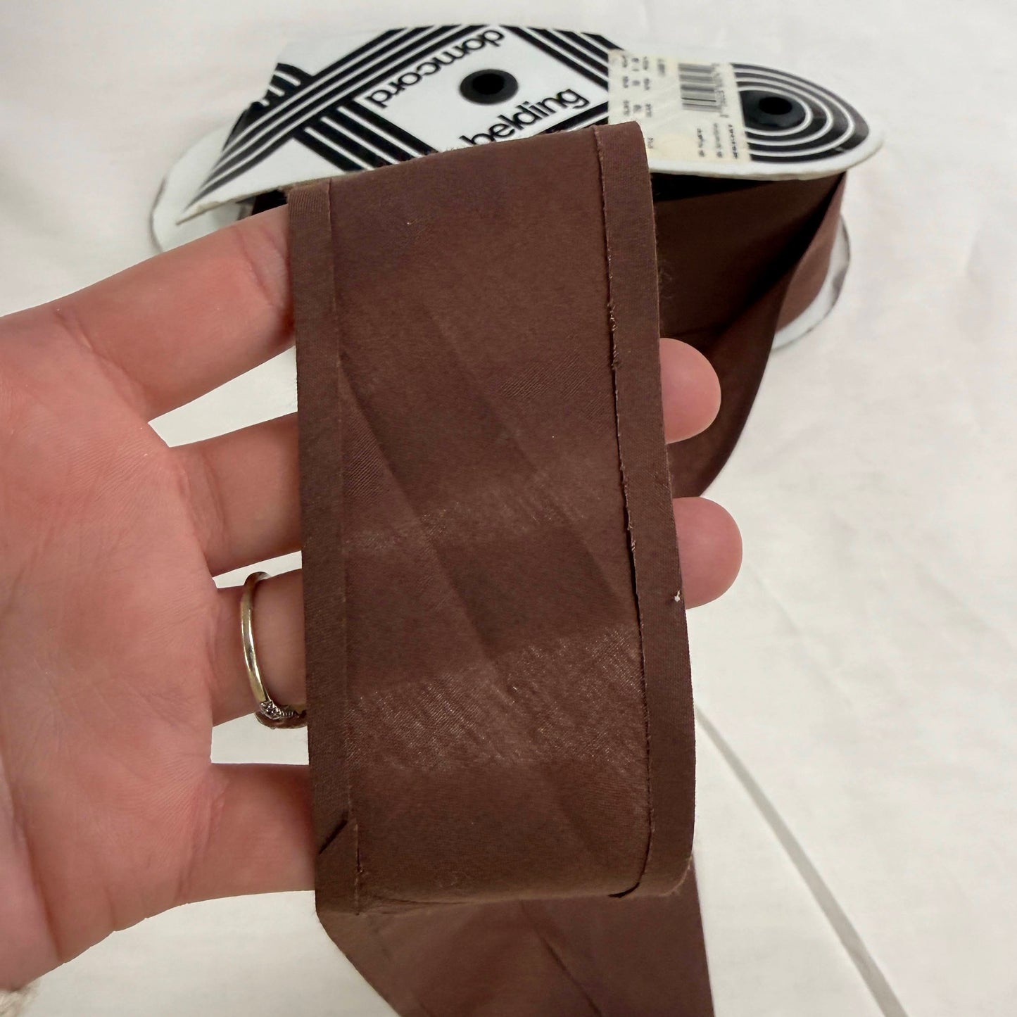 Extra Wide Single Fold Bias Hem Tape 51mm (2") - Brown