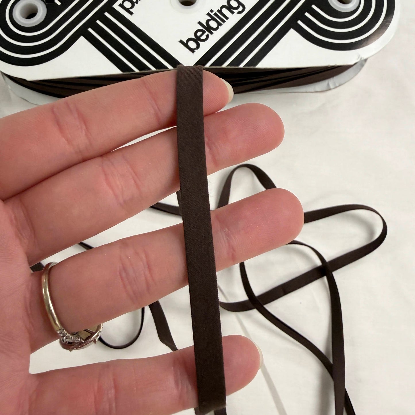 6mm Double Fold Bias Tape (1/4") - Dark Brown