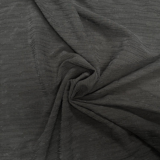 41" Remnant - Matte Textured Woven - Poly - Deadstock - Black