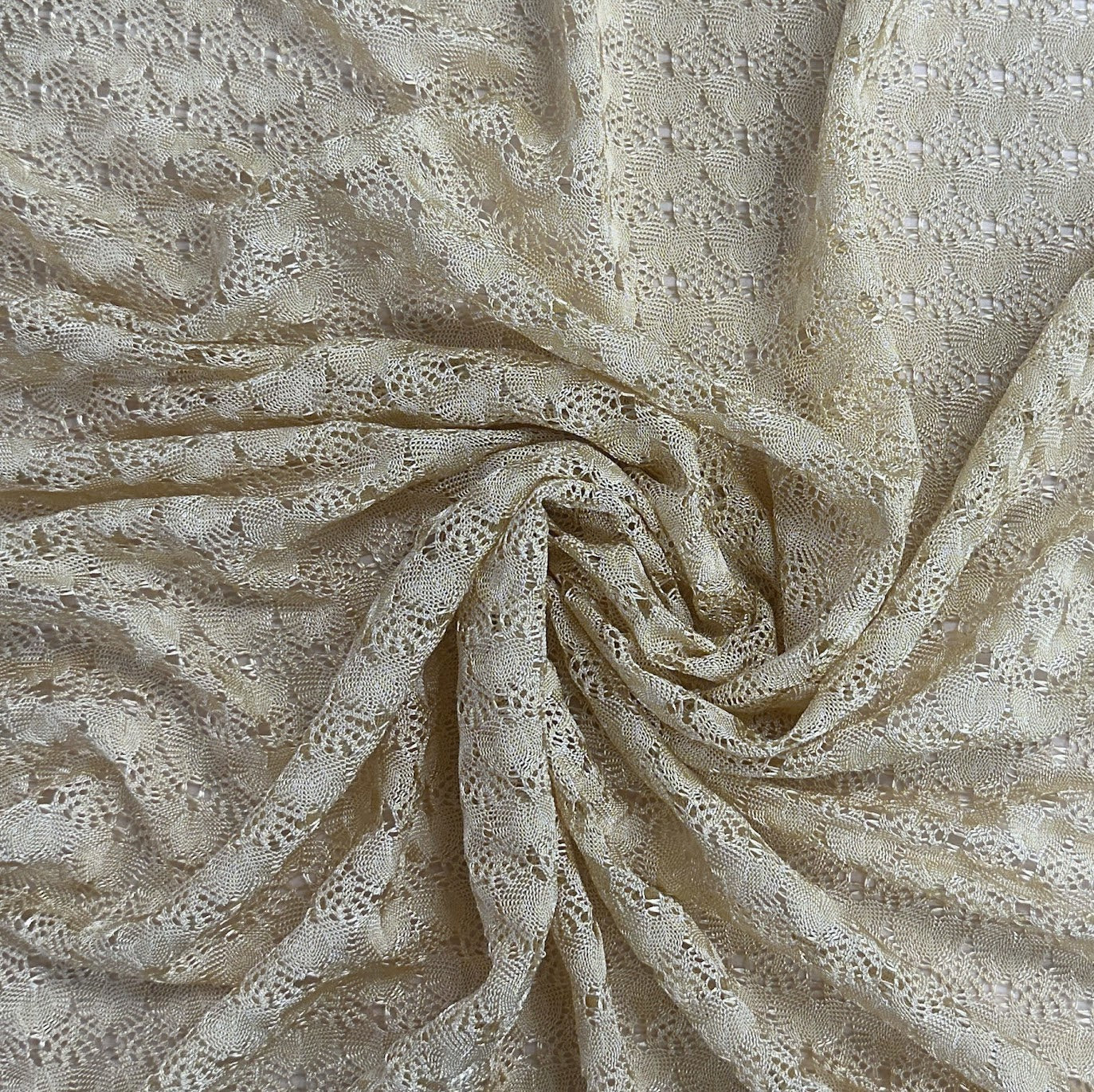 Iridescent Rose Gold Lace - Nylon / Poly - Deadstock