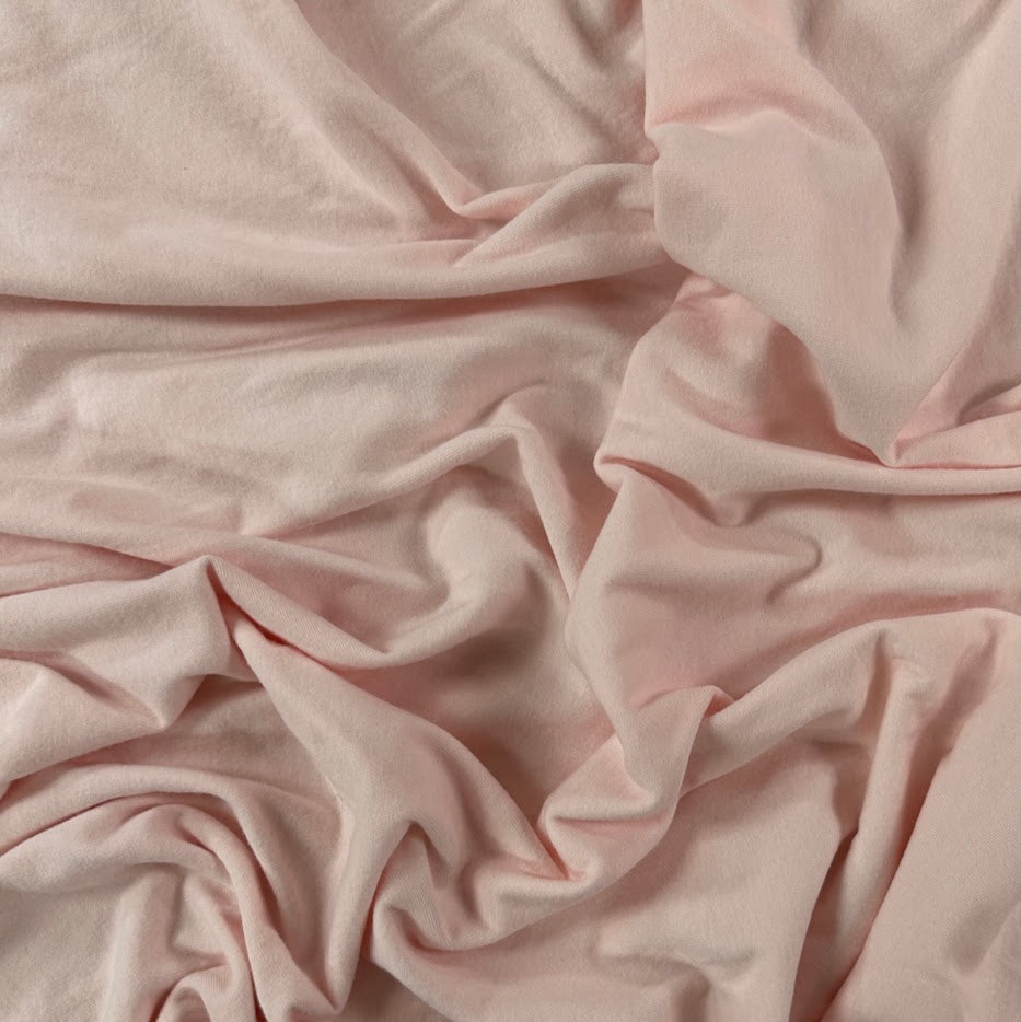 16" Remnant - Organic Cotton Jersey Knit - Light Pink - Local Deadstock