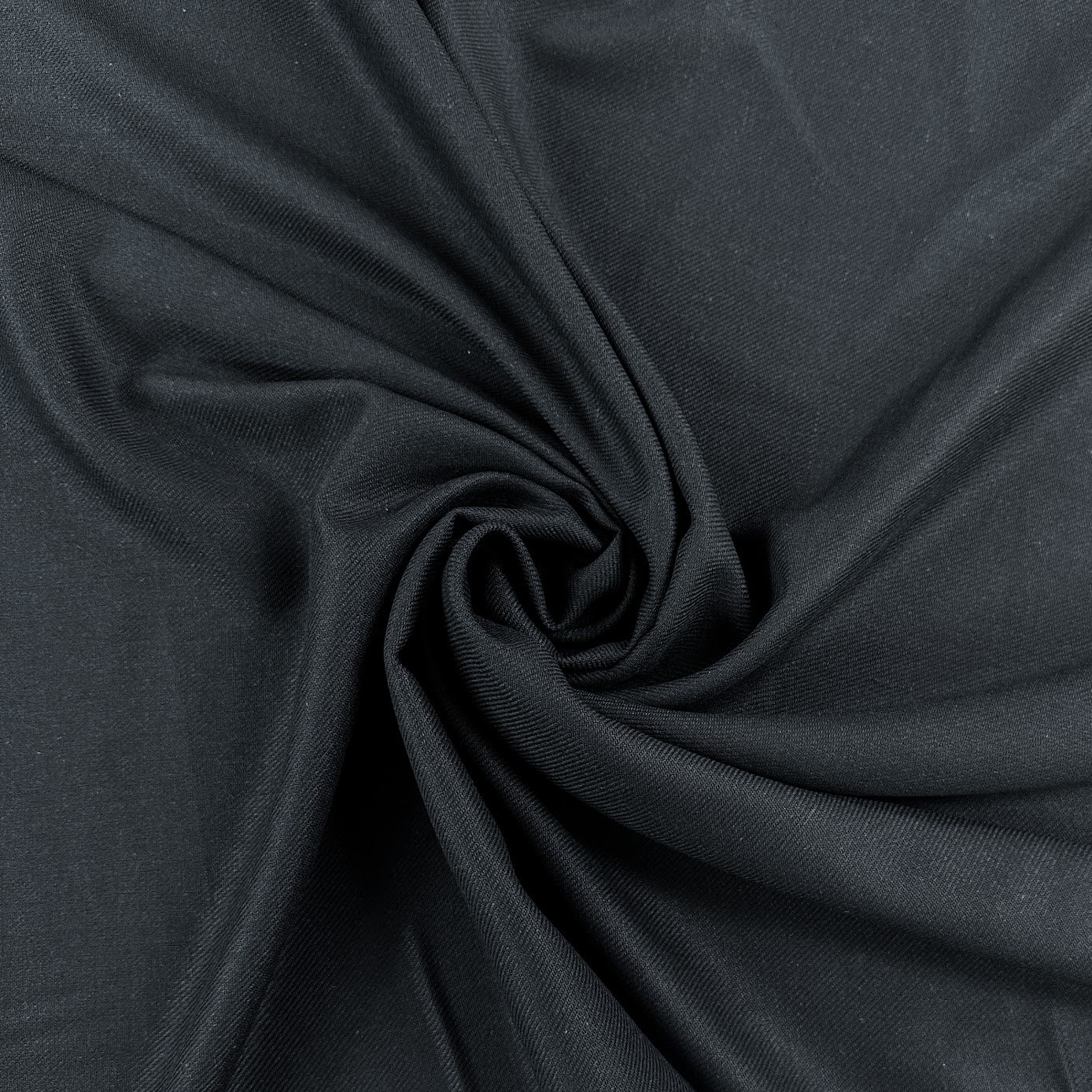Carefree Viscose Linen Twill -- Black