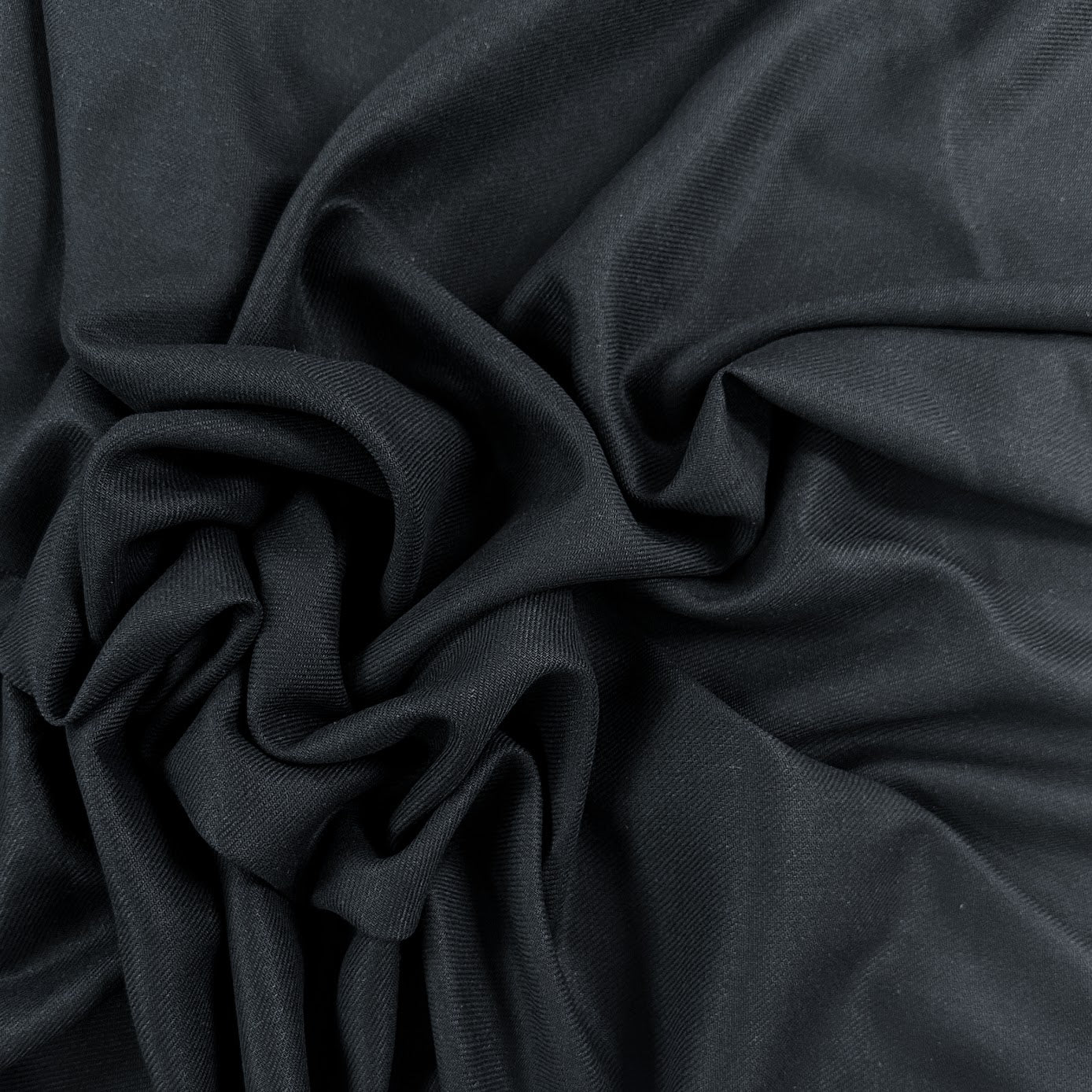 Carefree Viscose Linen Twill -- Black