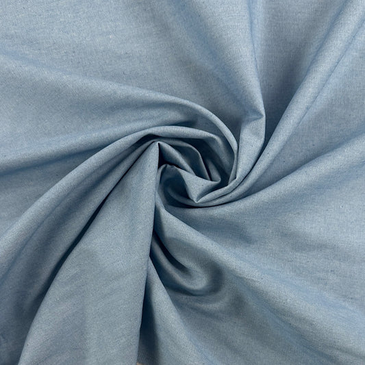 25" Remnant - 4oz Cotton Denim - Bleached Indigo
