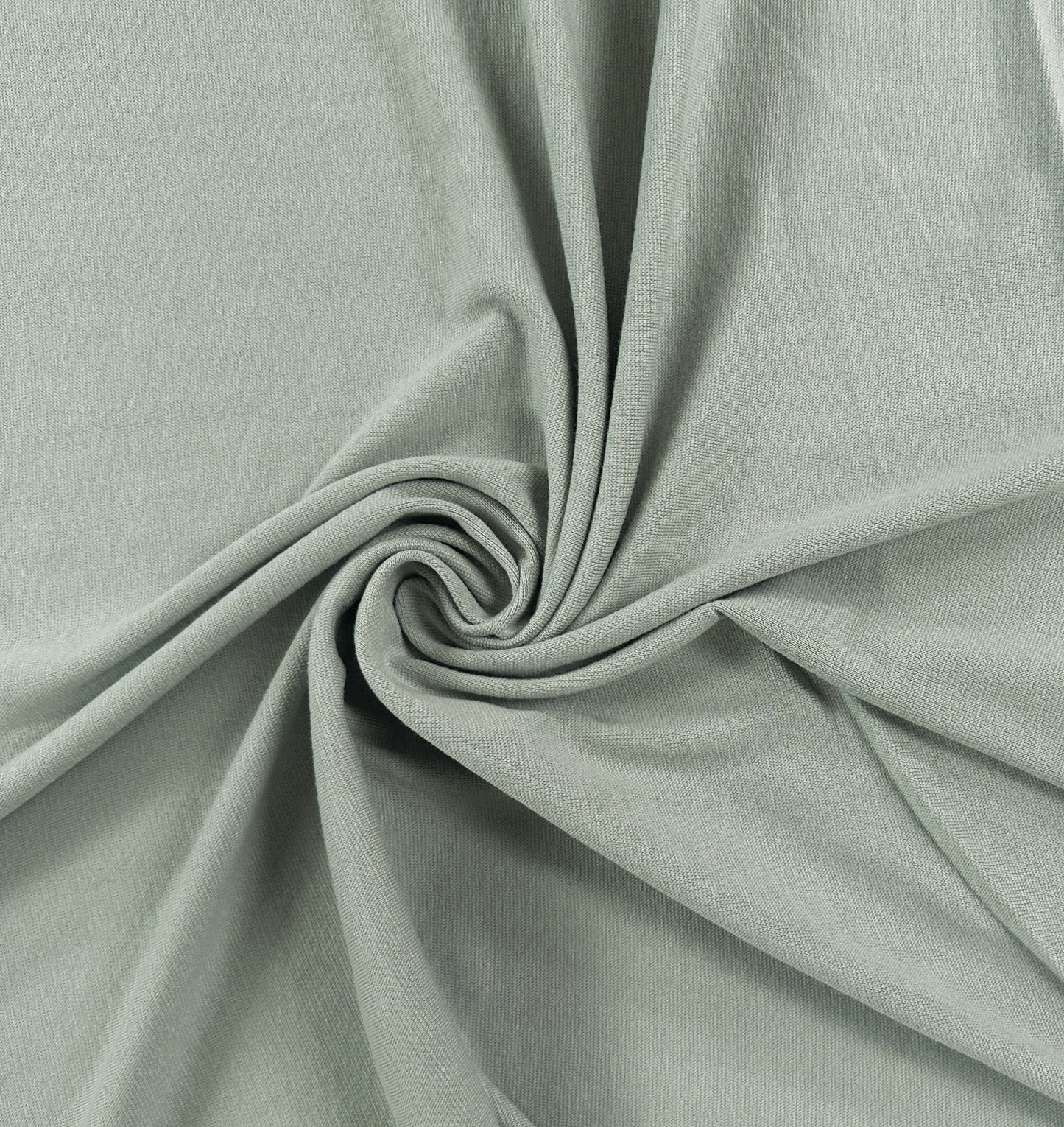 20" Remnant - Bamboo Cotton 1x1 Rib Knit Fabric - Sage