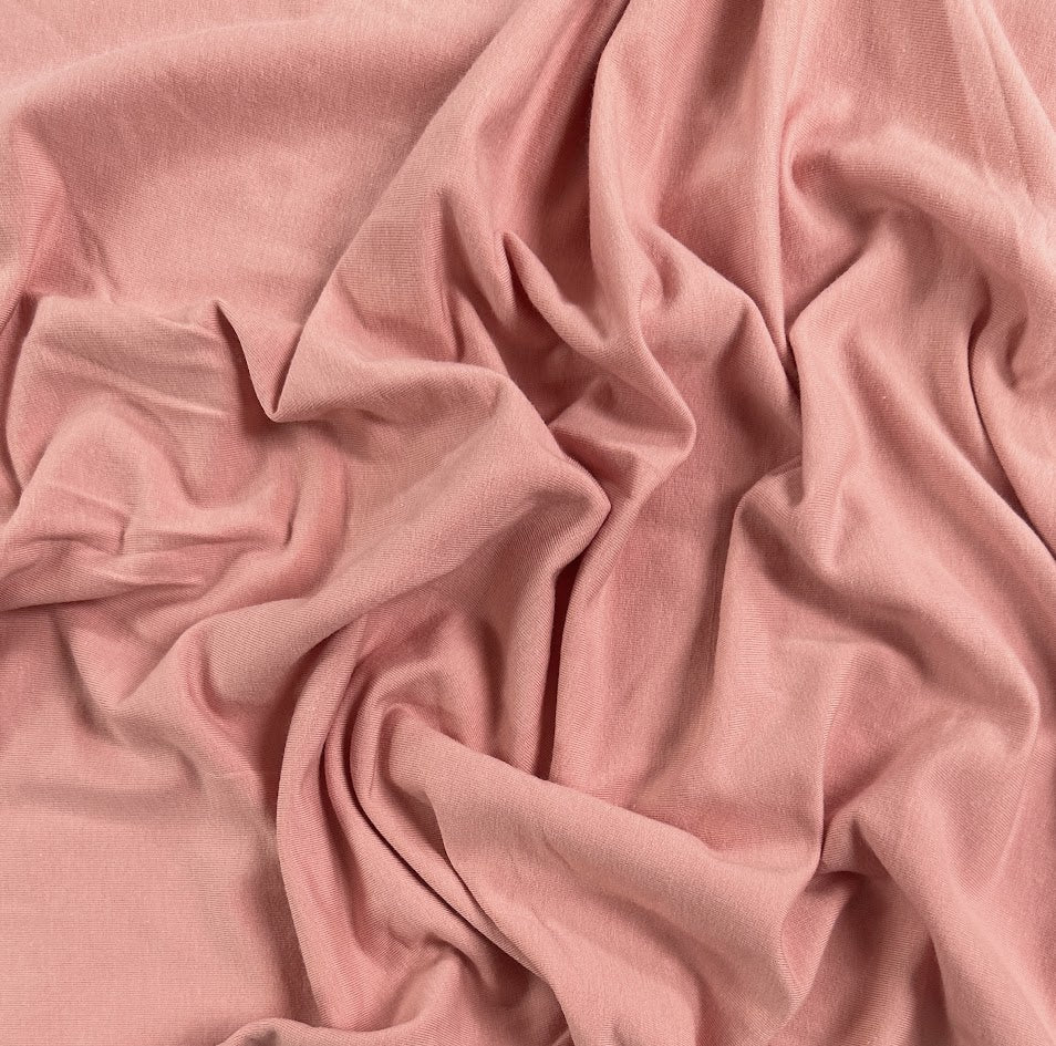 TENCEL™ Lyocell Organic Cotton French Terry - Mellow Rose