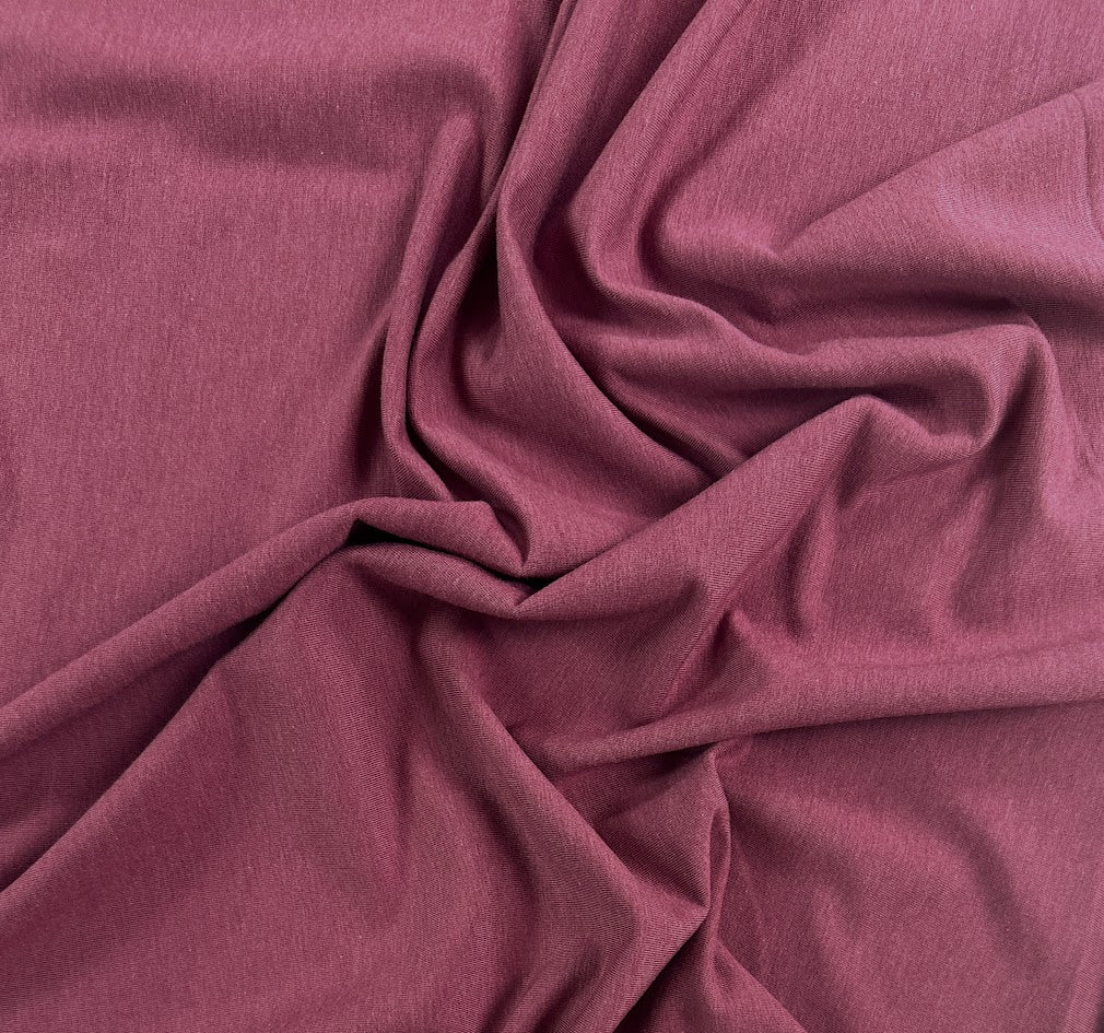 TENCEL™ Lyocell Organic Cotton French Terry - Dark Mauve