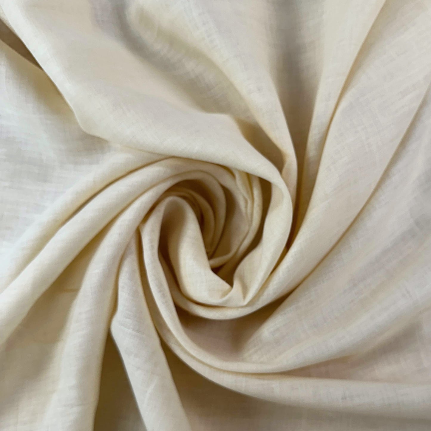 Pale Butter Yellow - Linen Fabric - Film Studio Deadstock