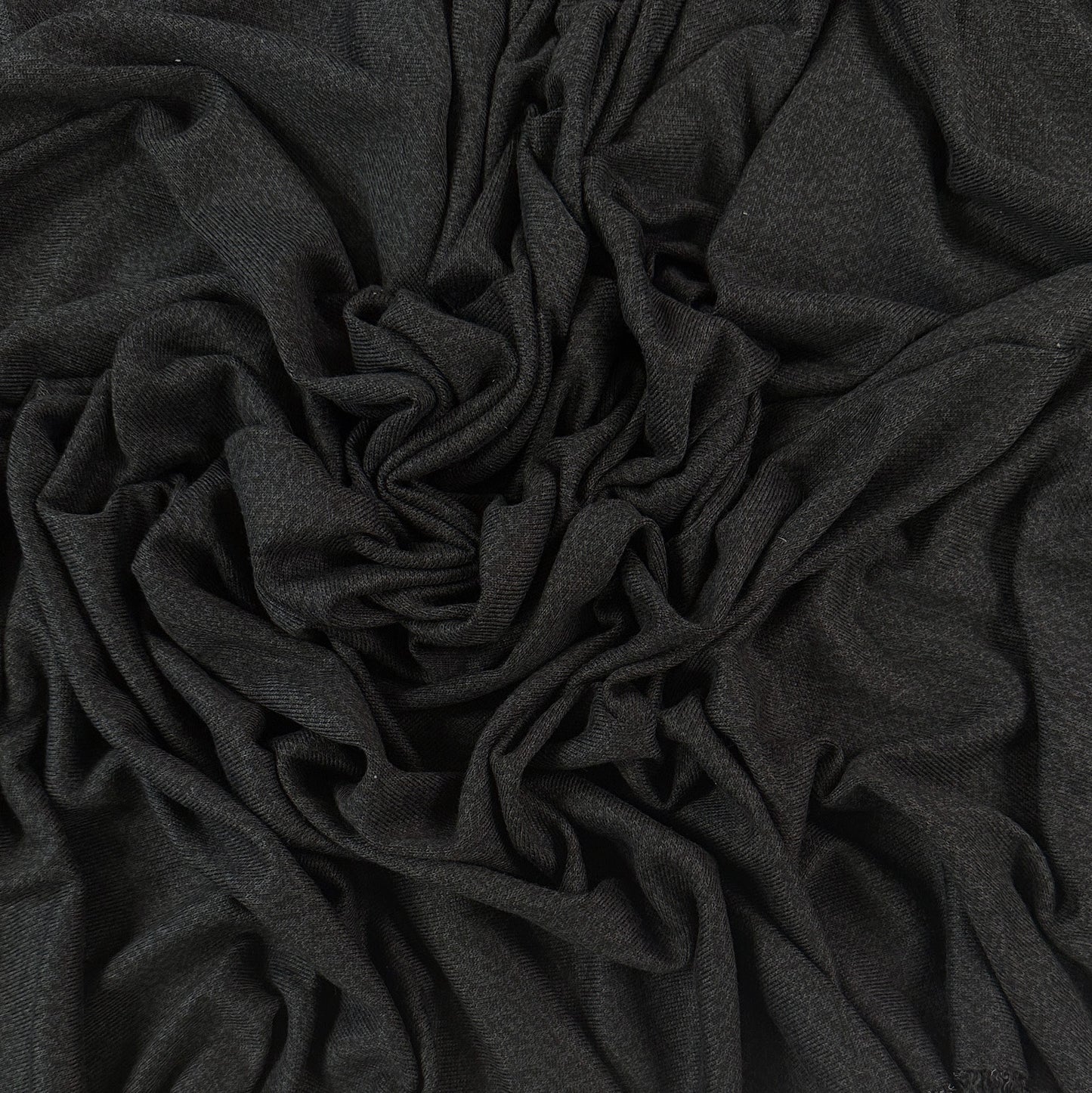 45" Remnant - Tencel Lyocell Cotton Sweater Knit - Black - Local Deadstock
