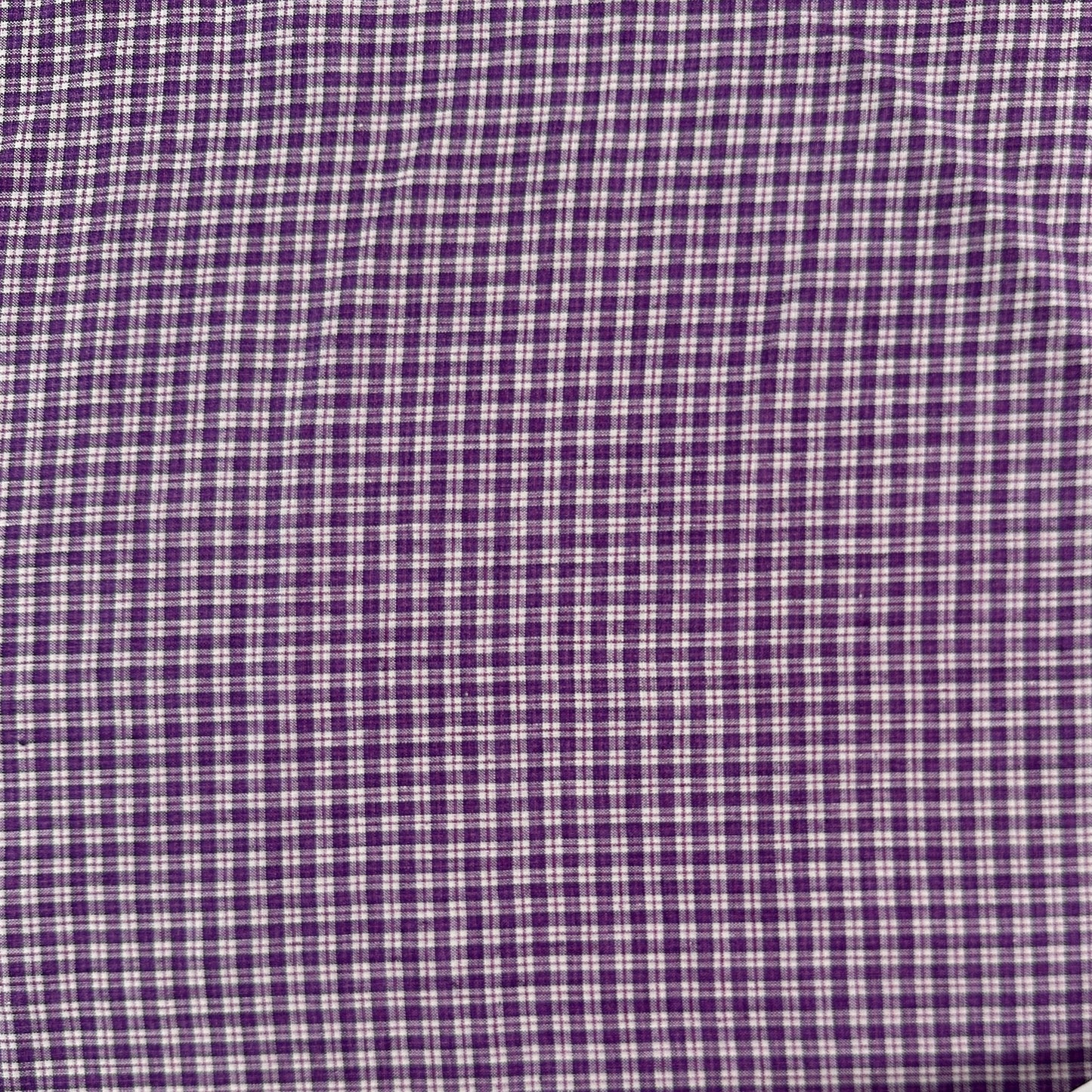 Yarn Dyed European Linen - Check - Purple & White Check - 59"