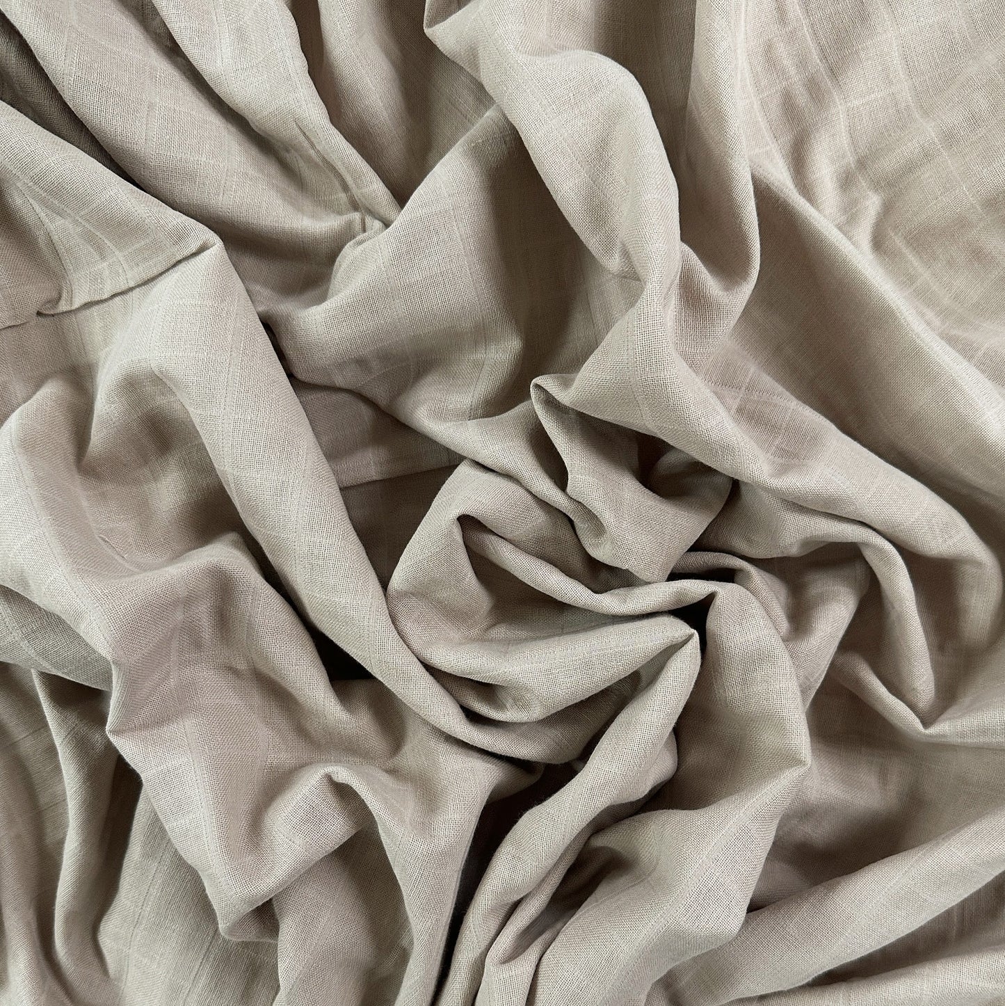Organic Cotton Checked Double Gauze - Fawn