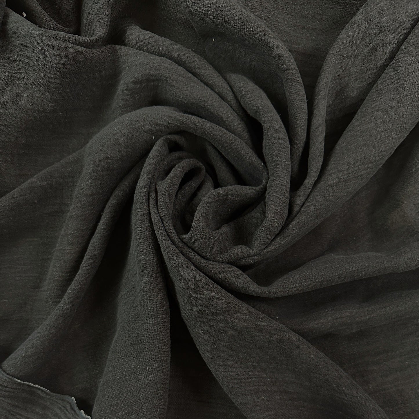 Black - Crinkle Cotton - Film Studio Deadstock