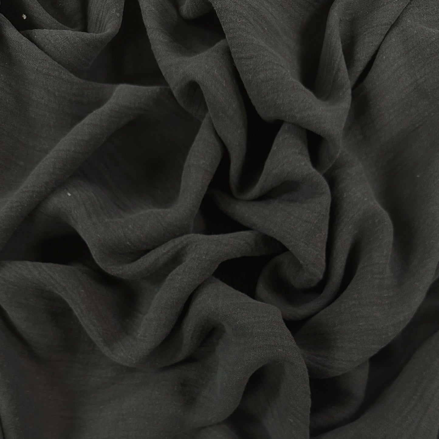 Black - Crinkle Cotton - Film Studio Deadstock