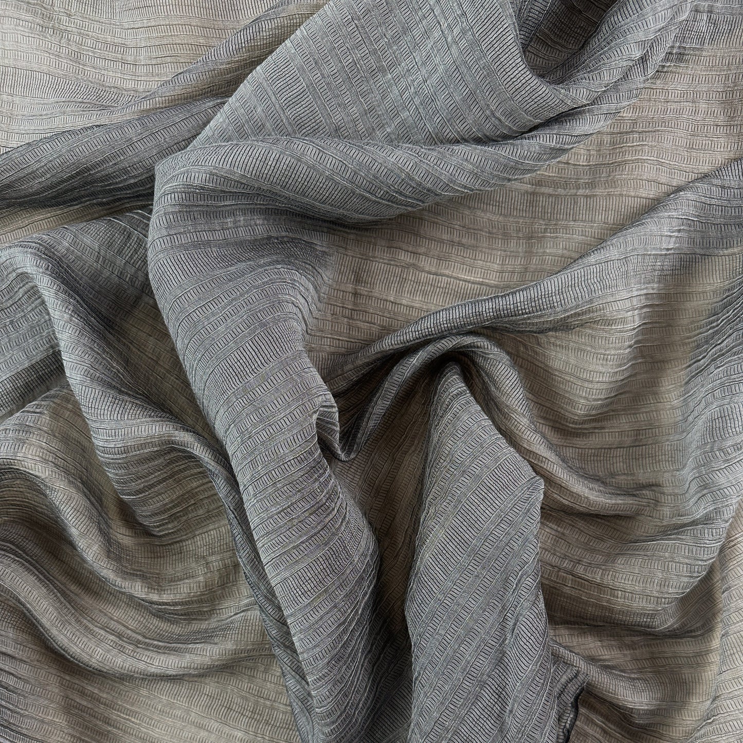 Grey - Tencel & Nylon Plisse - Film Studio Deadstock