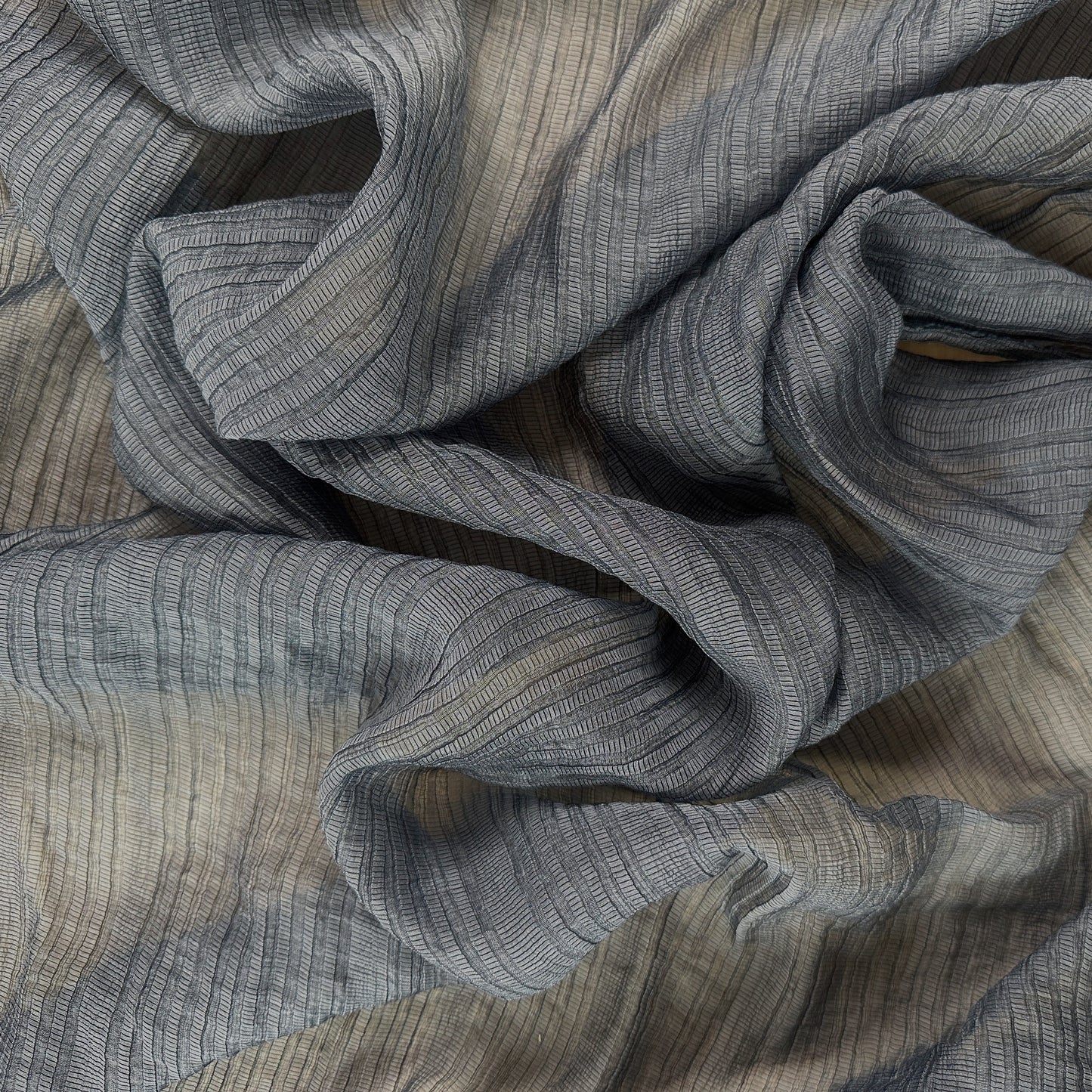 Steel Blue - Tencel & Nylon Plisse - Film Studio Deadstock