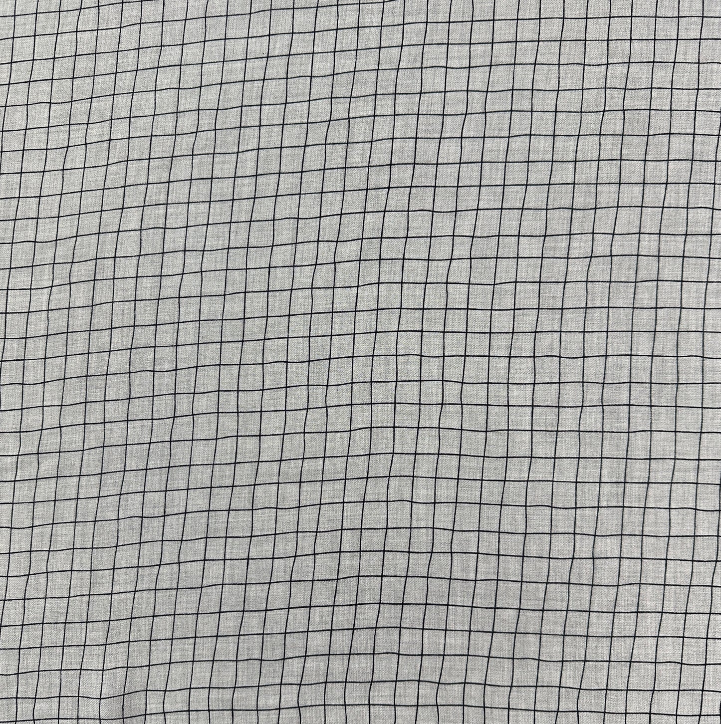 Grey - Viscose Check Print