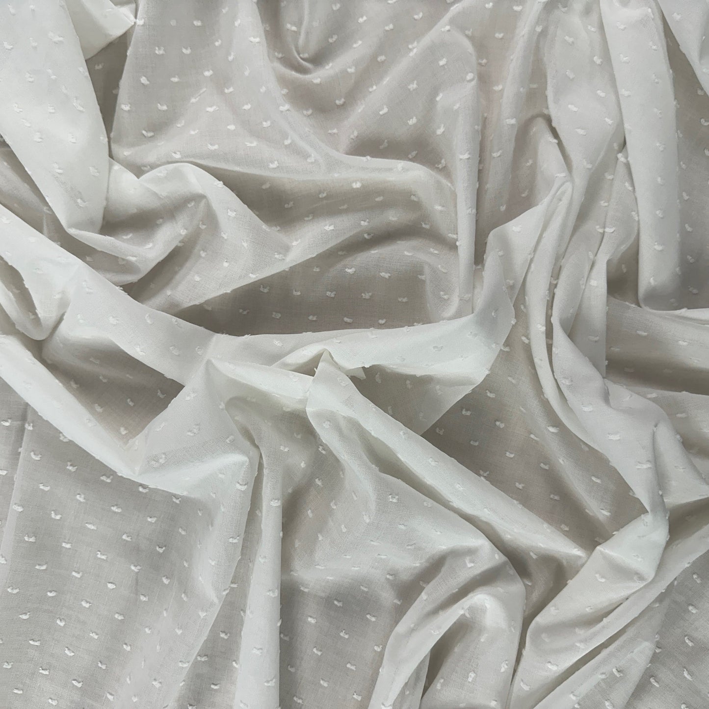 Ivory - Dotted Swiss Cotton