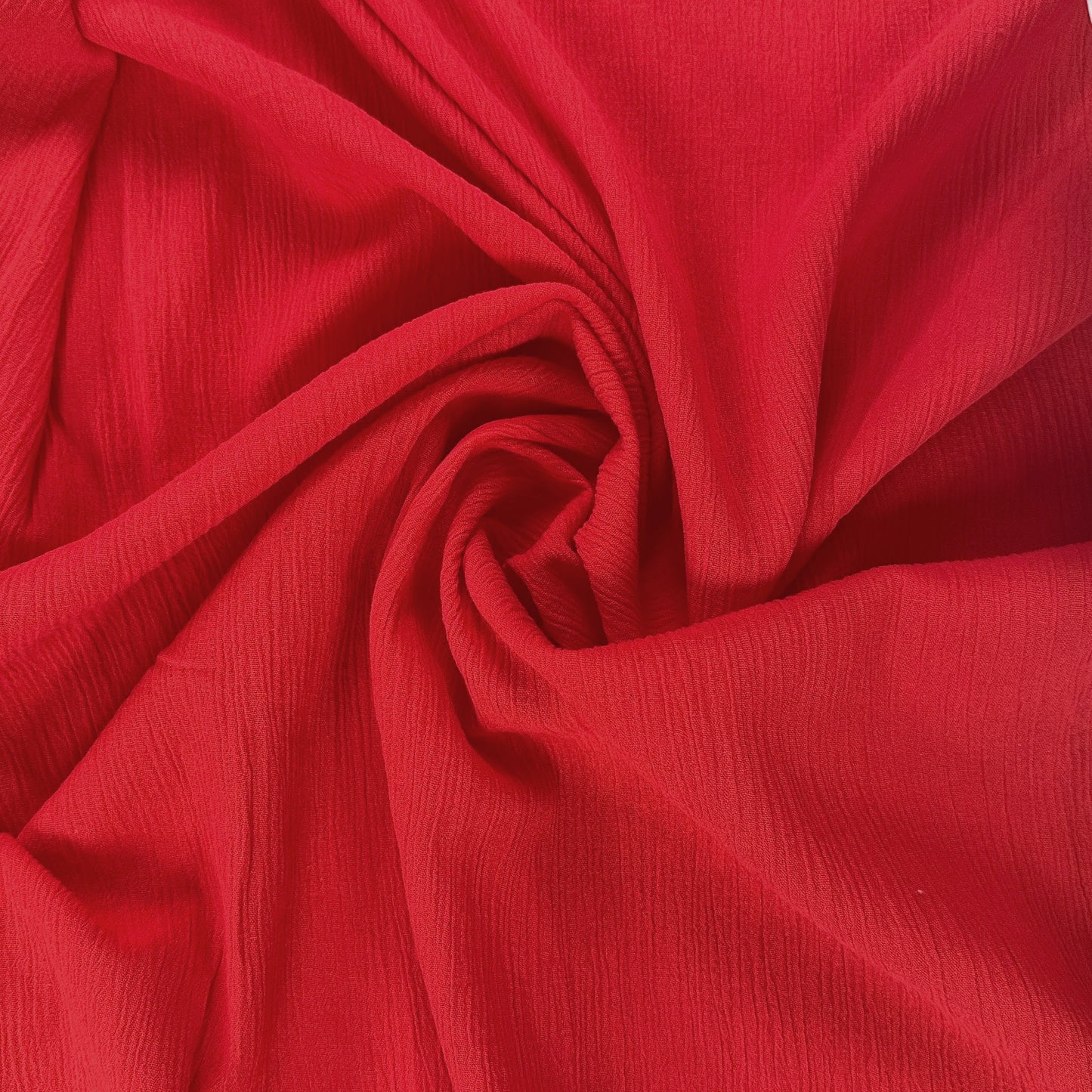 Red - Crinkle Cotton Voile