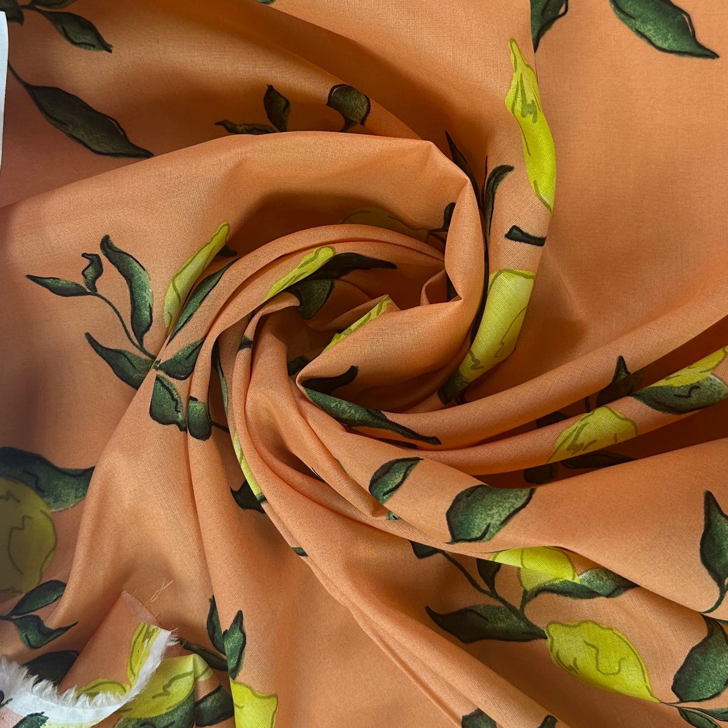 Lemons - Mandarin - Cotton Voile