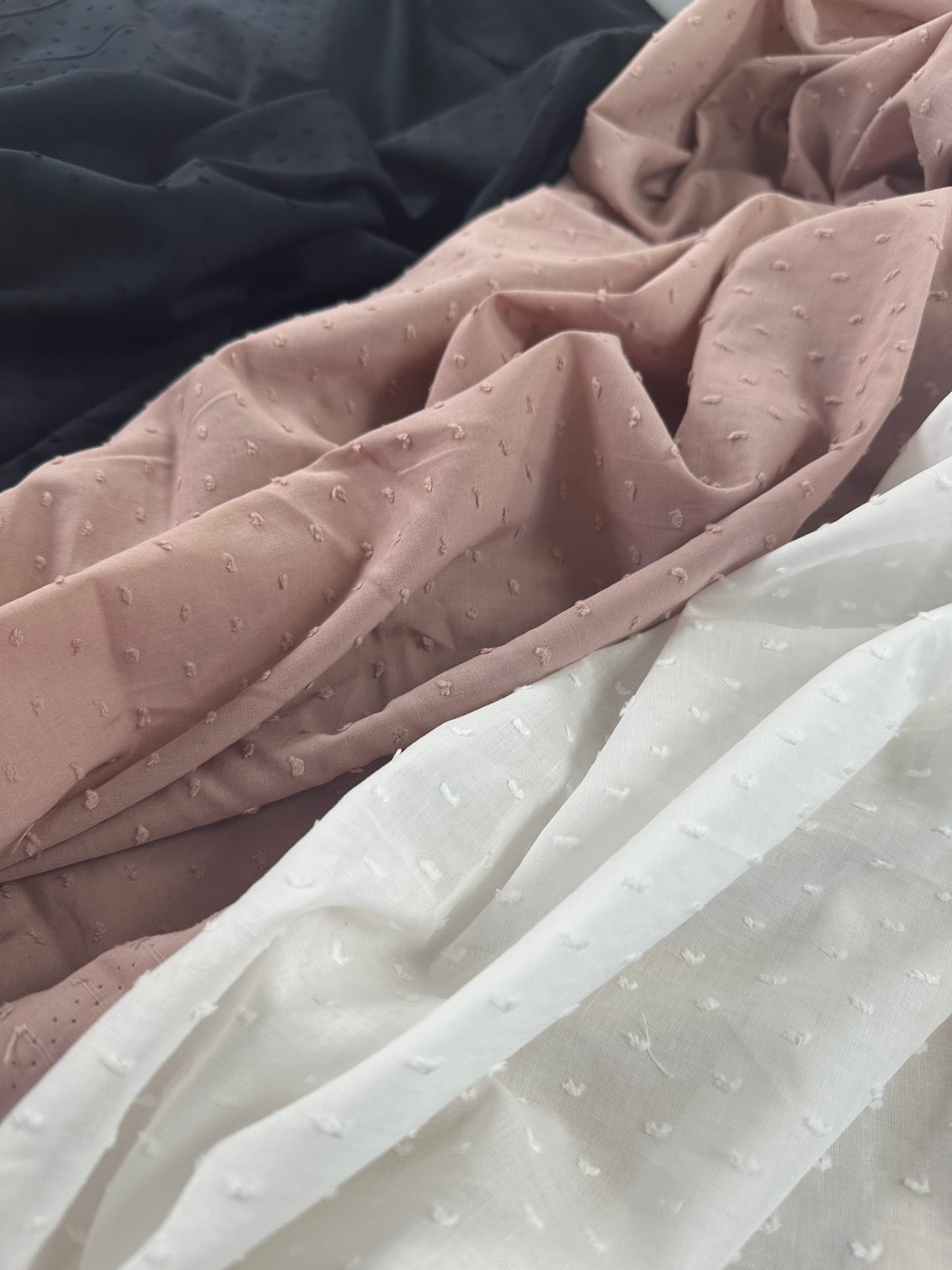 Ivory - Dotted Swiss Cotton