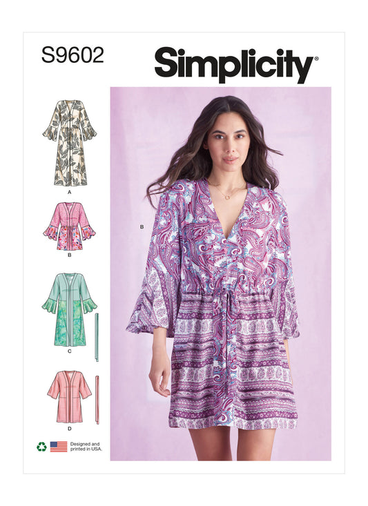 Simplicity - Misses' Sizes - 6 - 14 - Caftan & Wrap Sewing Pattern