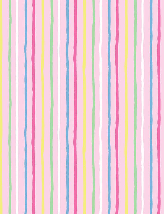 Candy Stripe - Pink - Cotton Fabric