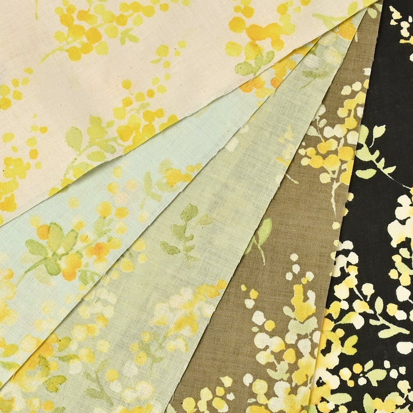 Kokka - Mimosa Hem Border - A - Cotton Poplin Fabric
