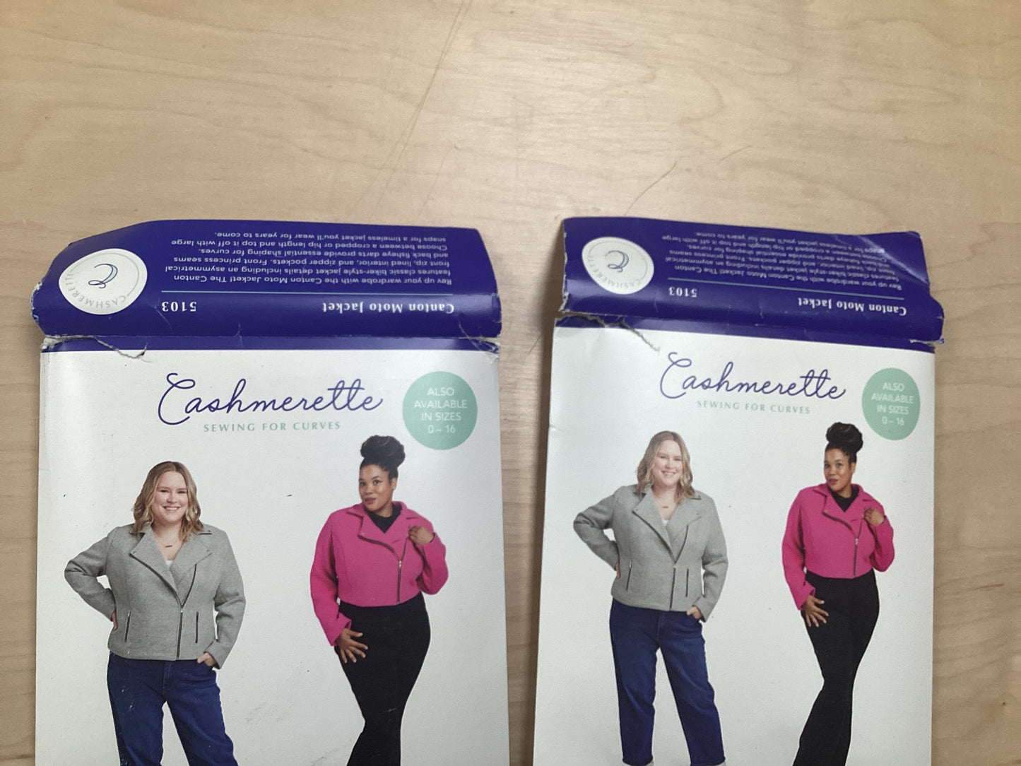 Canton Moto Jacket - Size 12 -32 - By Cashmerette - *Cosmetic Damage to Outer Sleeve