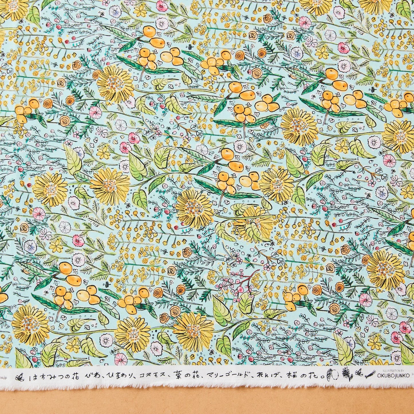 Paper Message - Honey Flower - 3A - Cotton Sheeting