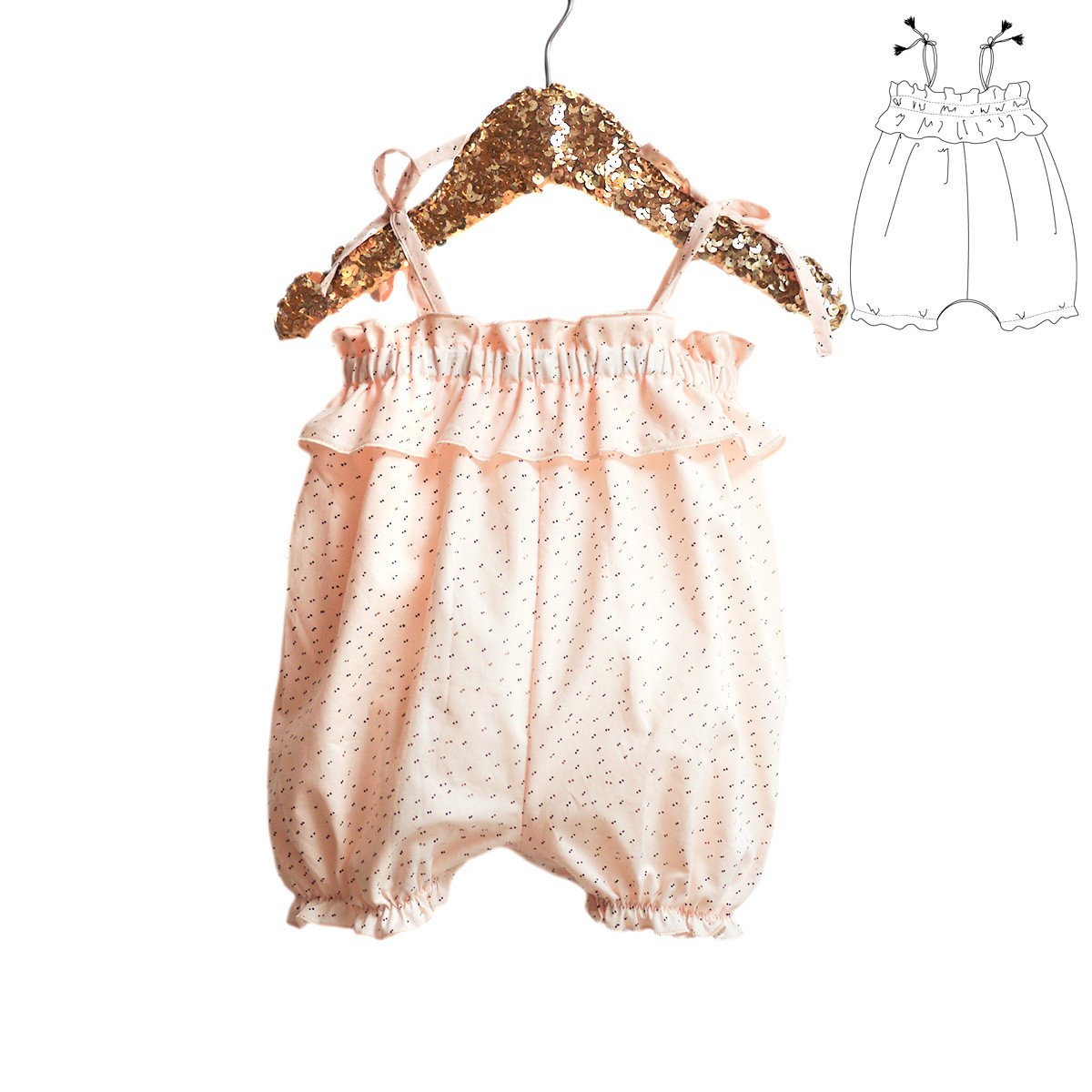 Ikatee - VOLANTIS Romper - Babies 1-24 months - Paper Sewing Pattern