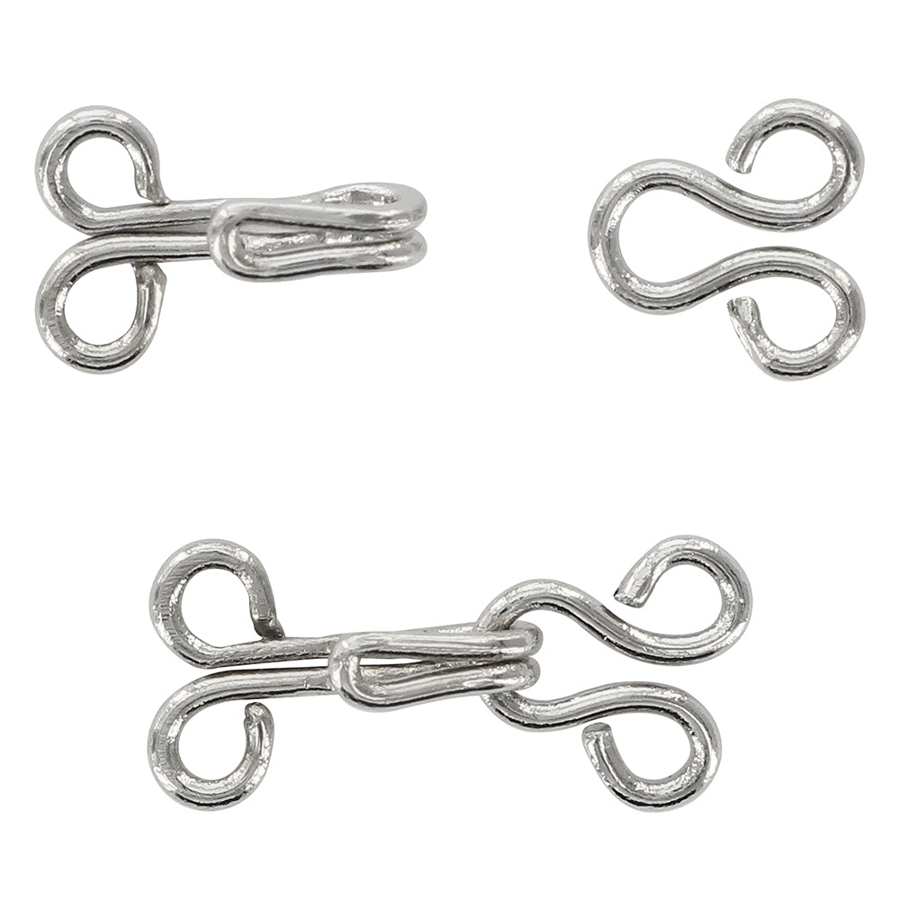 Hooks & Eyes Silver Size 0 - 14 sets