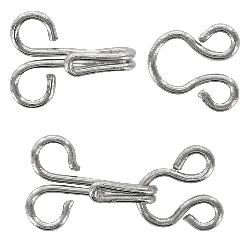 Hooks & Eyes Silver Size 2 - 14 sets